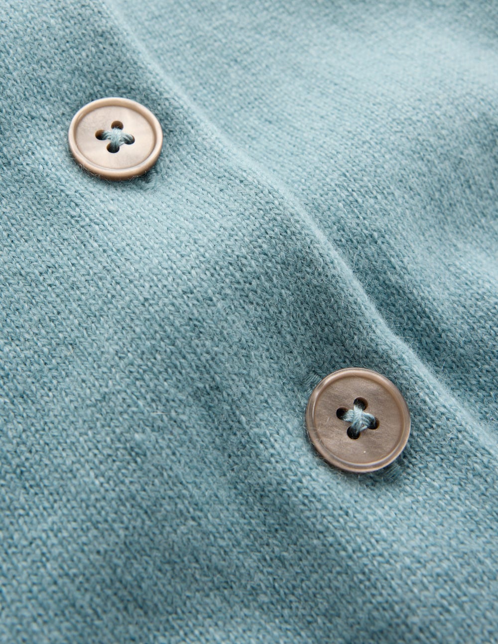 Cropped Cashmere Cardigan-Misty Blue - Image 6