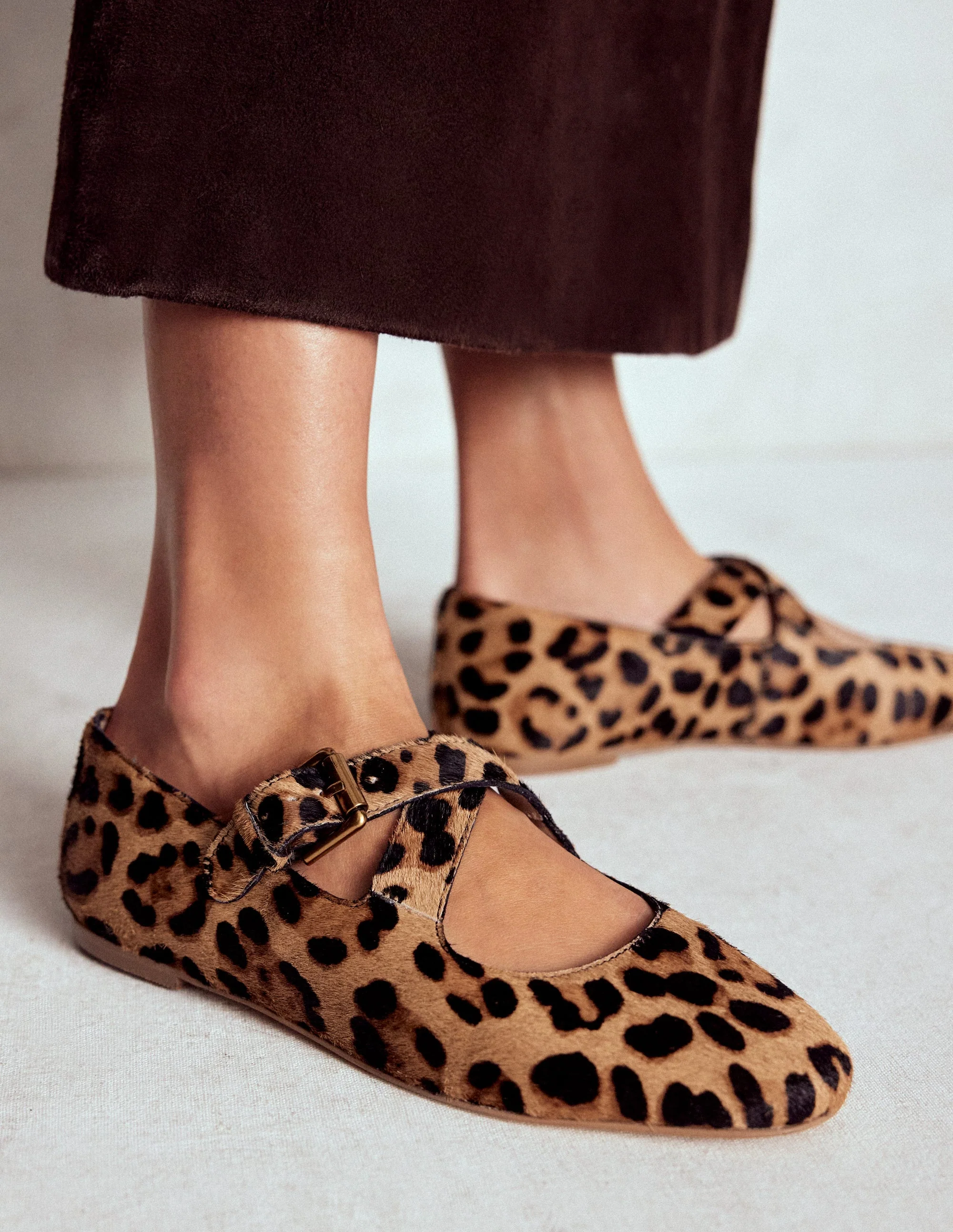 Cross Strap Mary Jane-Classic Leopard - Image 2