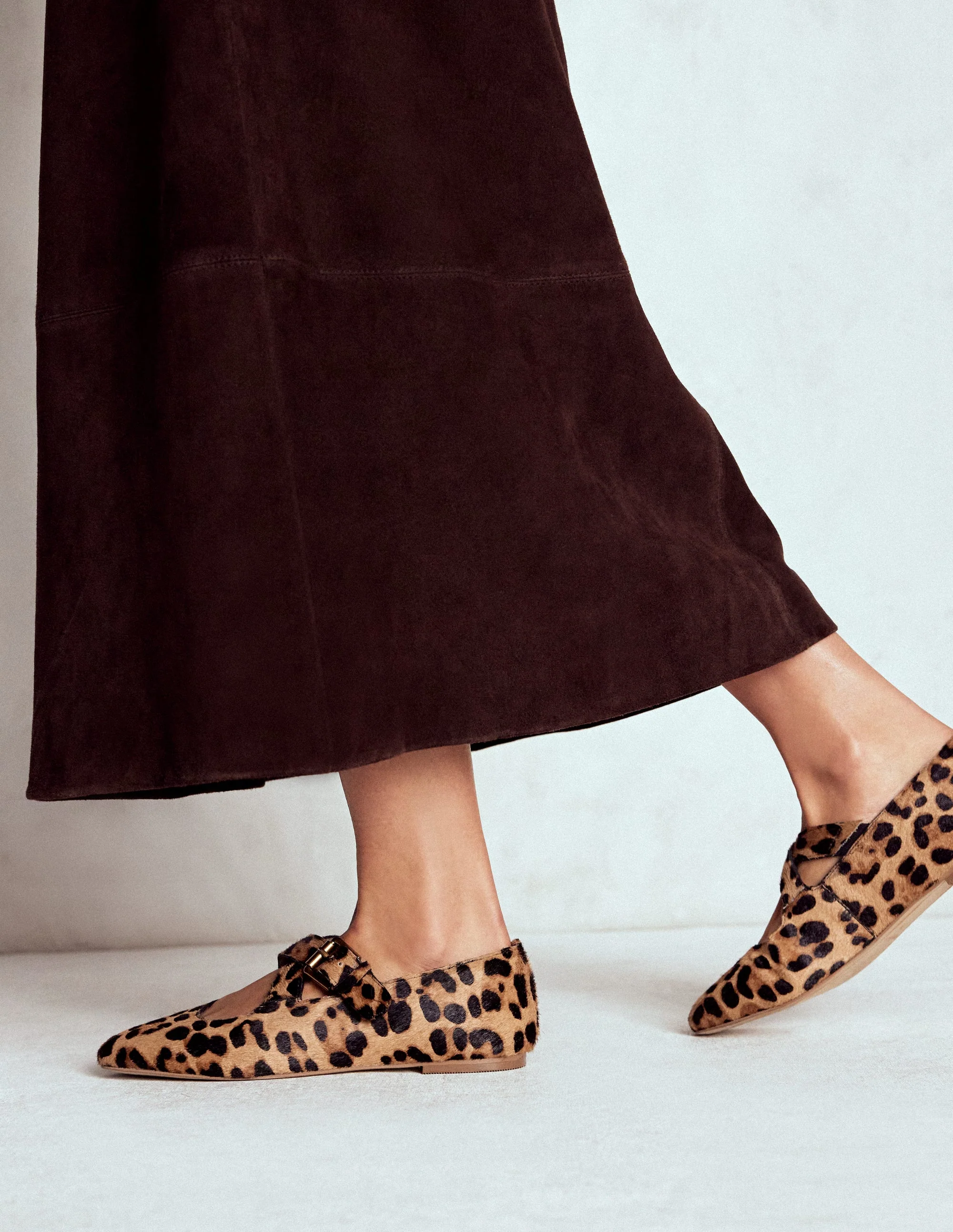 Cross Strap Mary Jane-Classic Leopard - Image 3