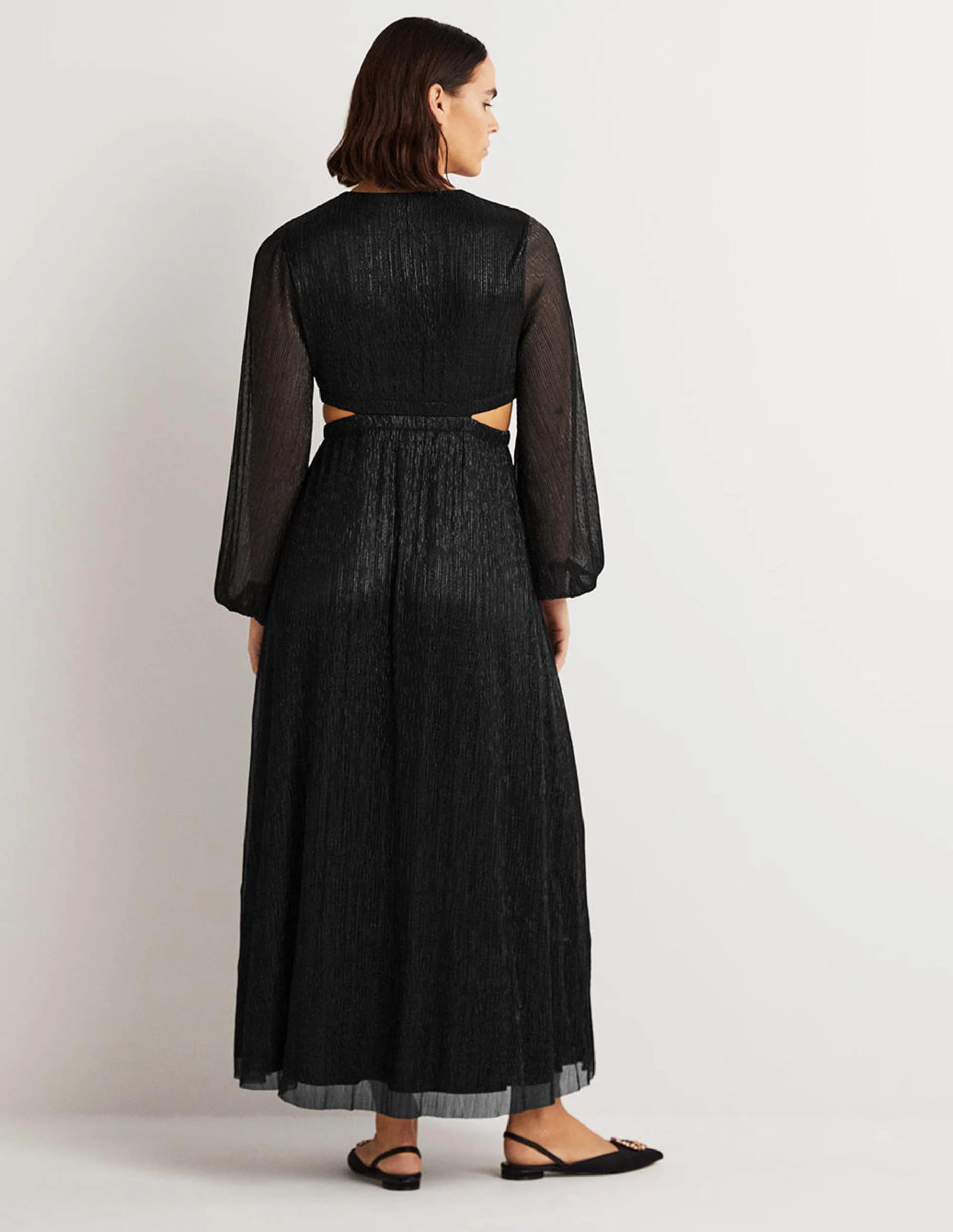 Cut-out Maxi Party Dress-Black - Image 3