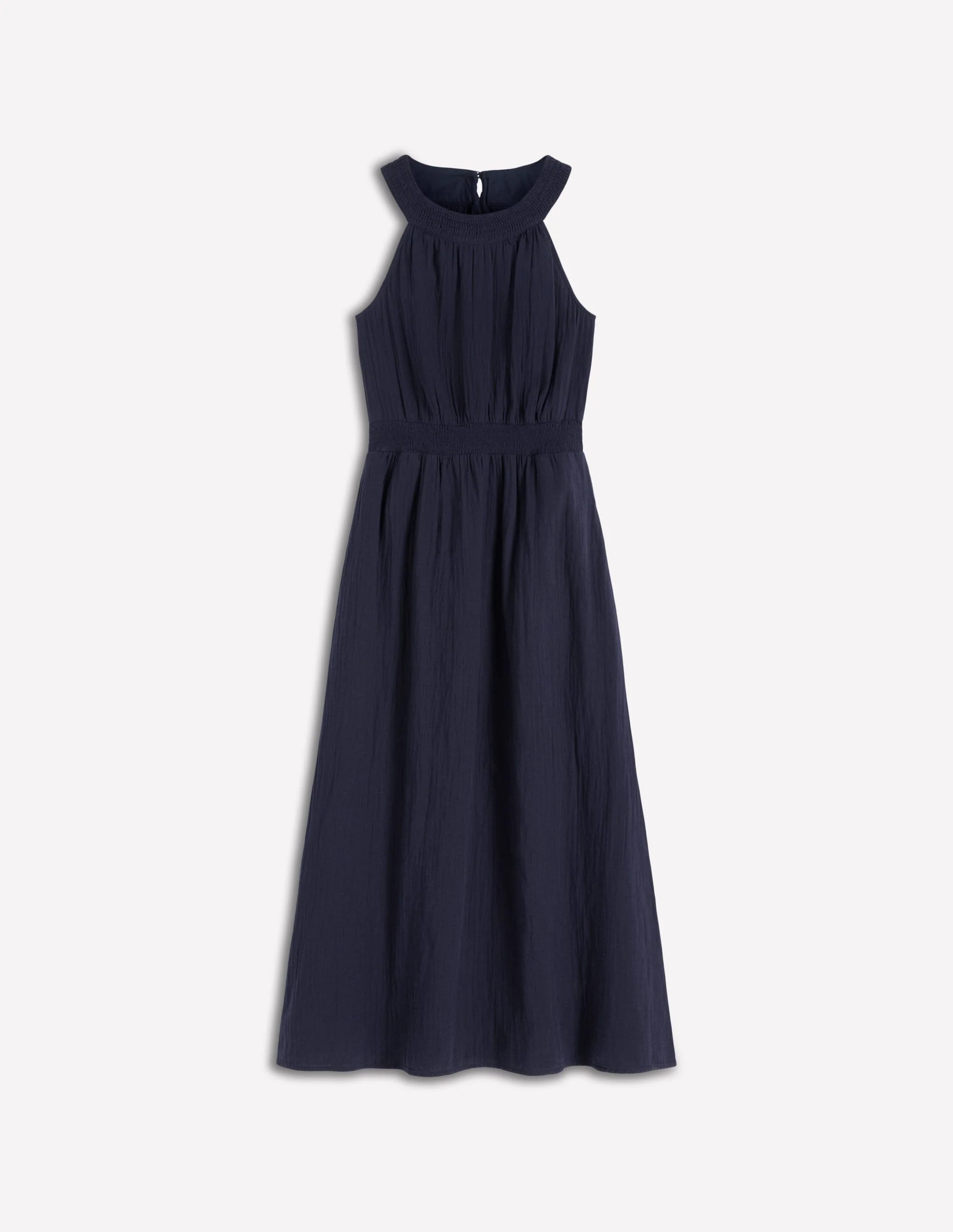 Daphne Double Cloth Dress-NAVY - Image 5