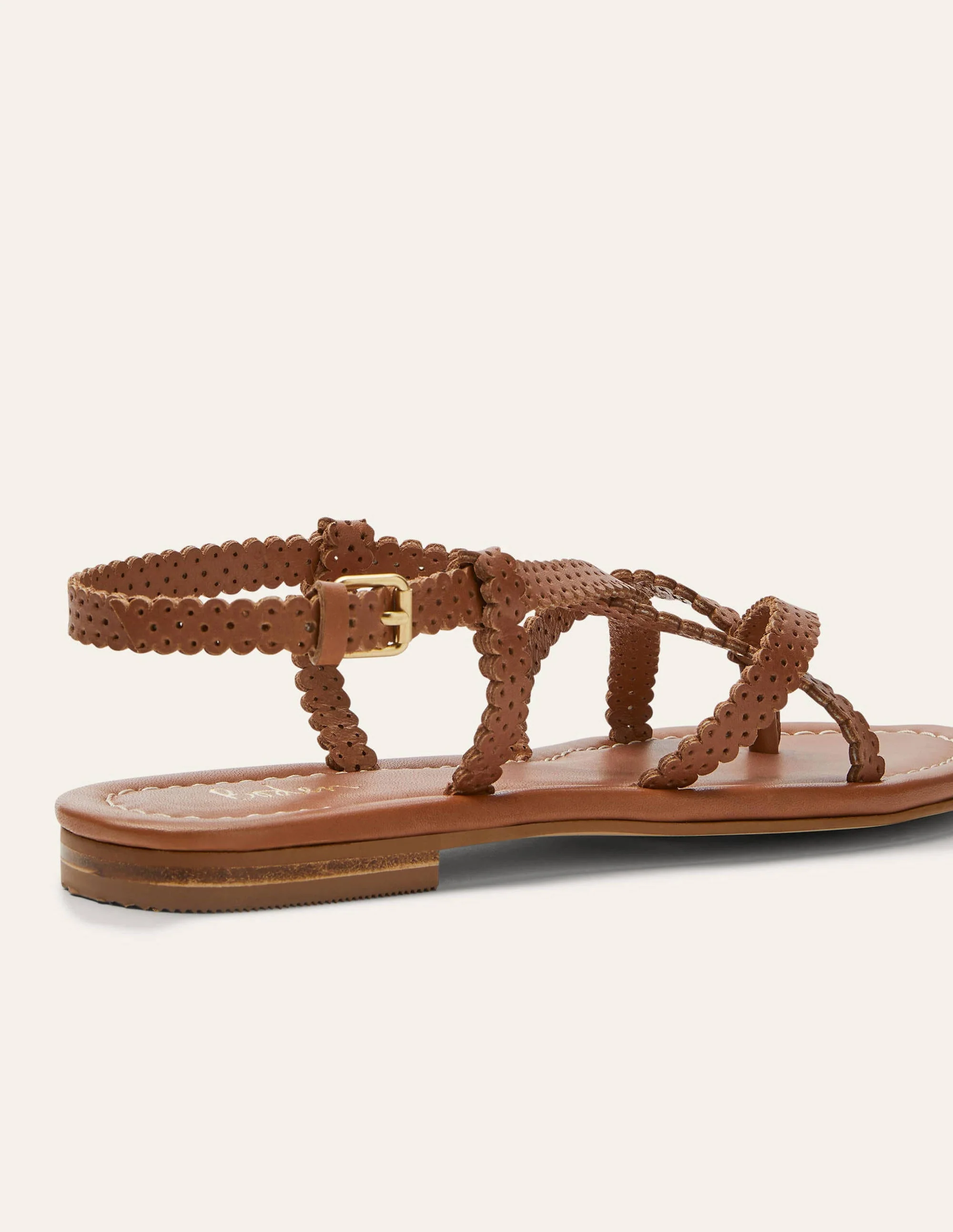 Deborah Strappy Sandals-Tan - Image 4
