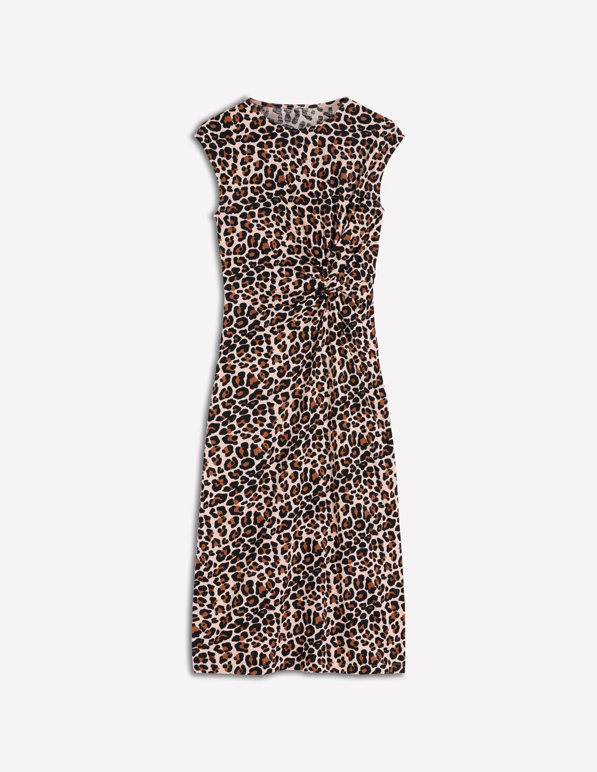 Delilah Twist Midi Dress-Almond Milk, Cheetah Pop - Image 8