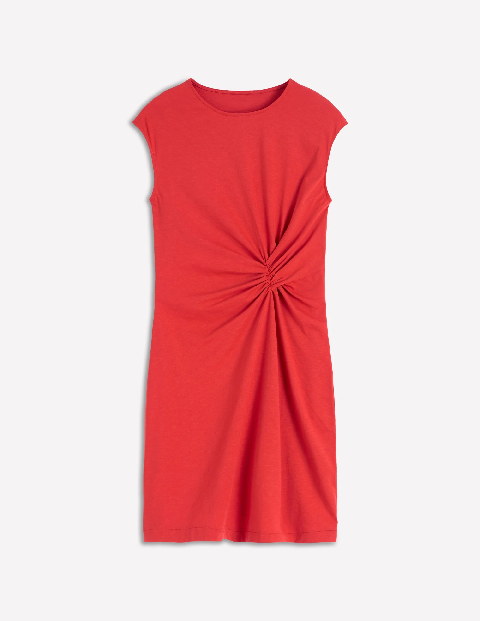 Delilah Twist Short Dress-Red Coral - Image 9