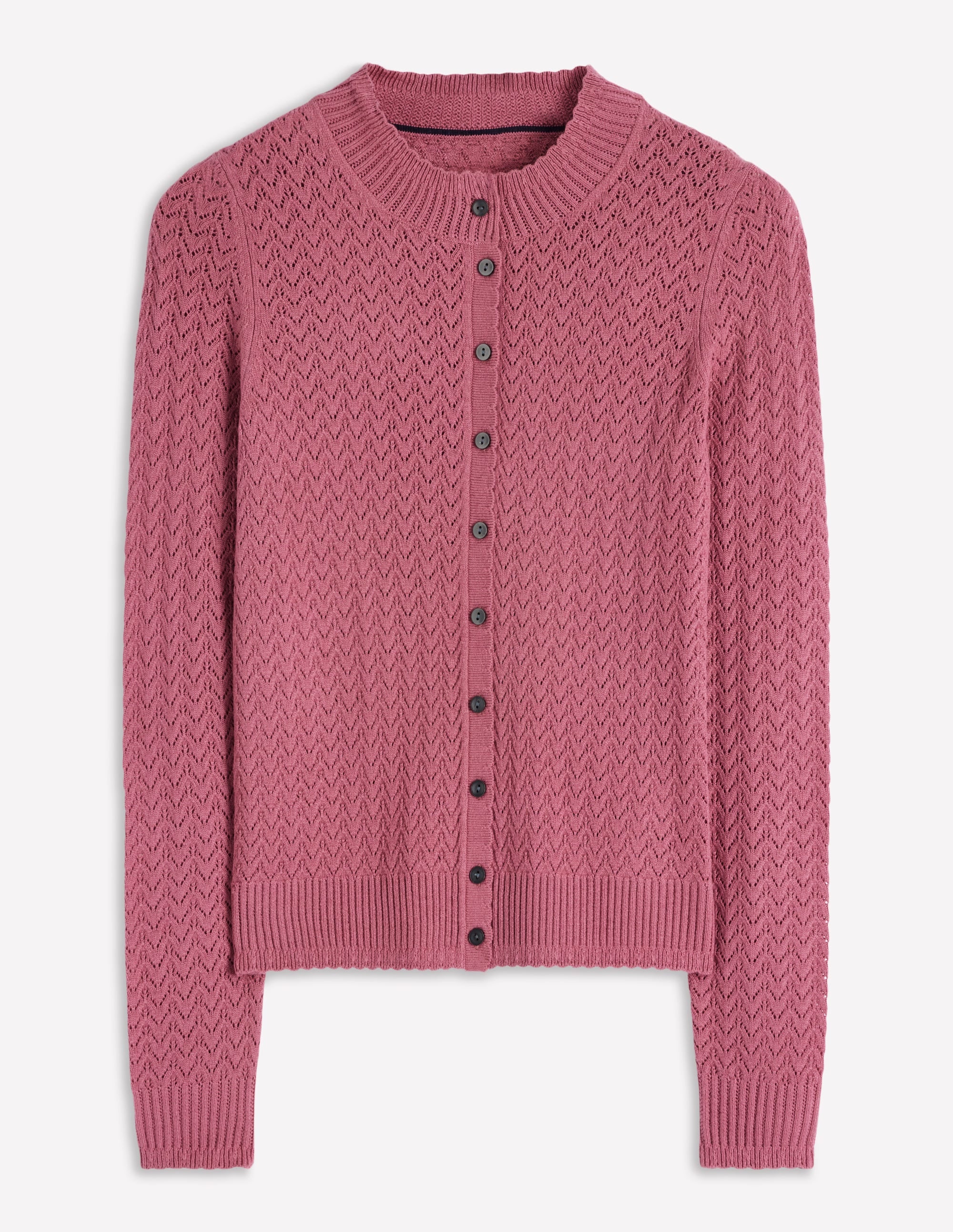Diane Pointelle Cardigan-Pink Heather - Image 5