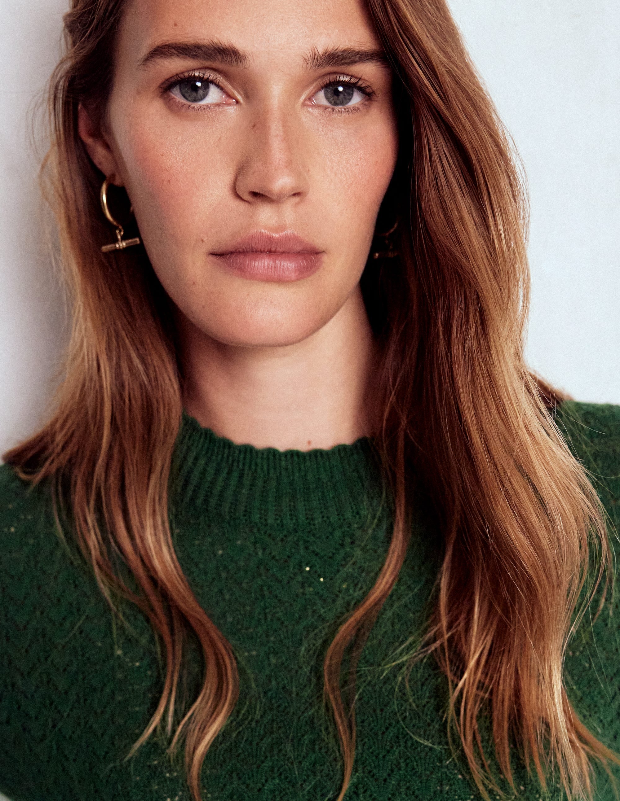 Diane Pointelle Jumper-Hunter Green - Image 2