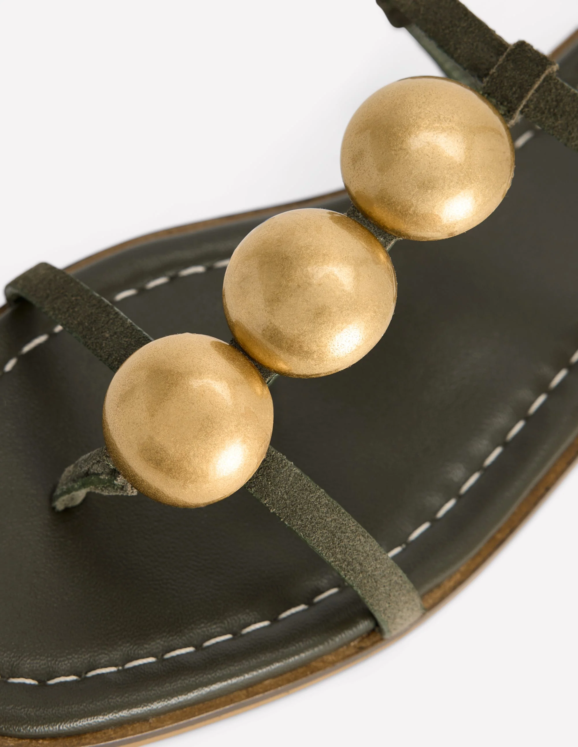 Disc Flat Sandals-Deep Olive - Image 4