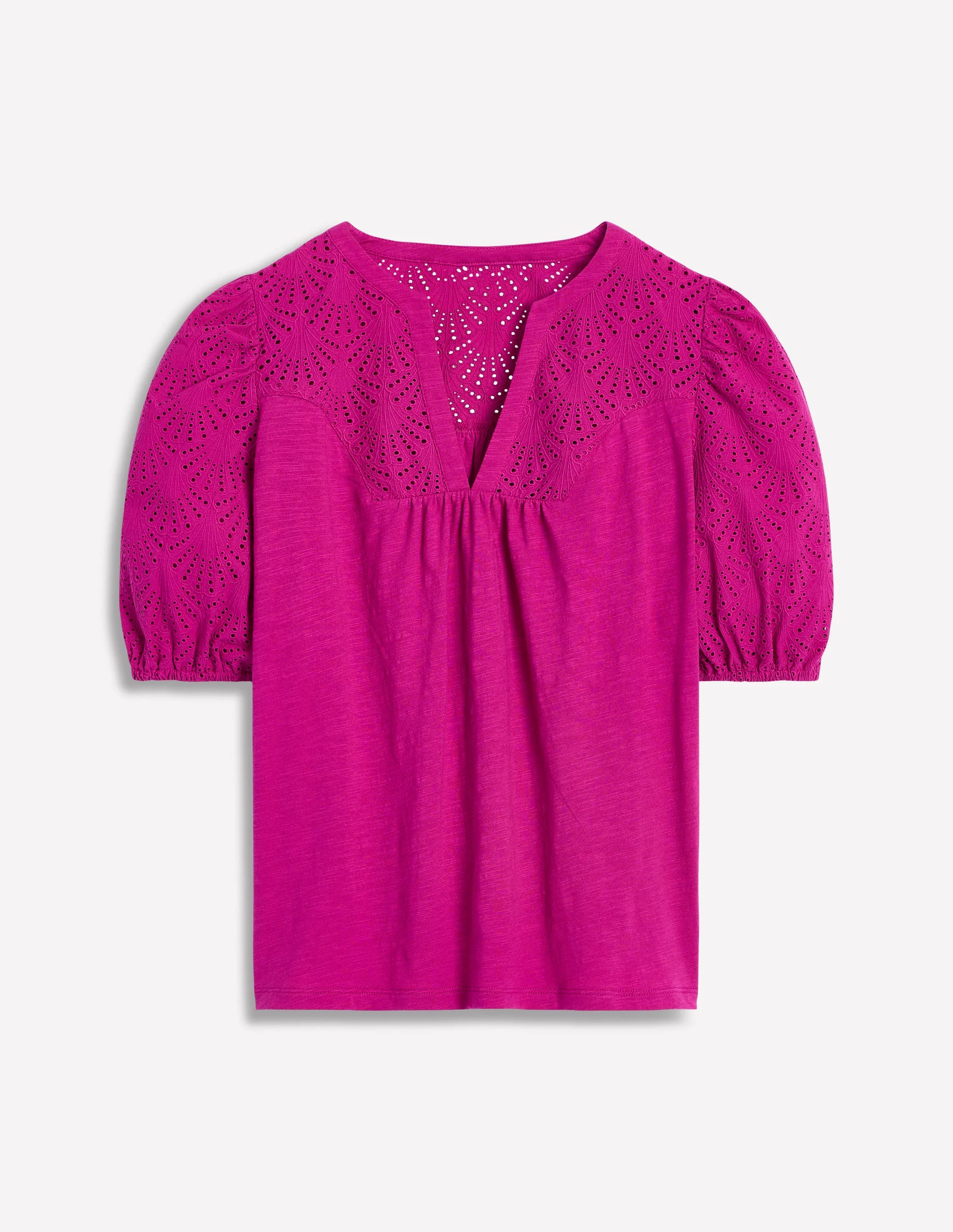 Dolly Broderie Top-Fuchsia - Image 5
