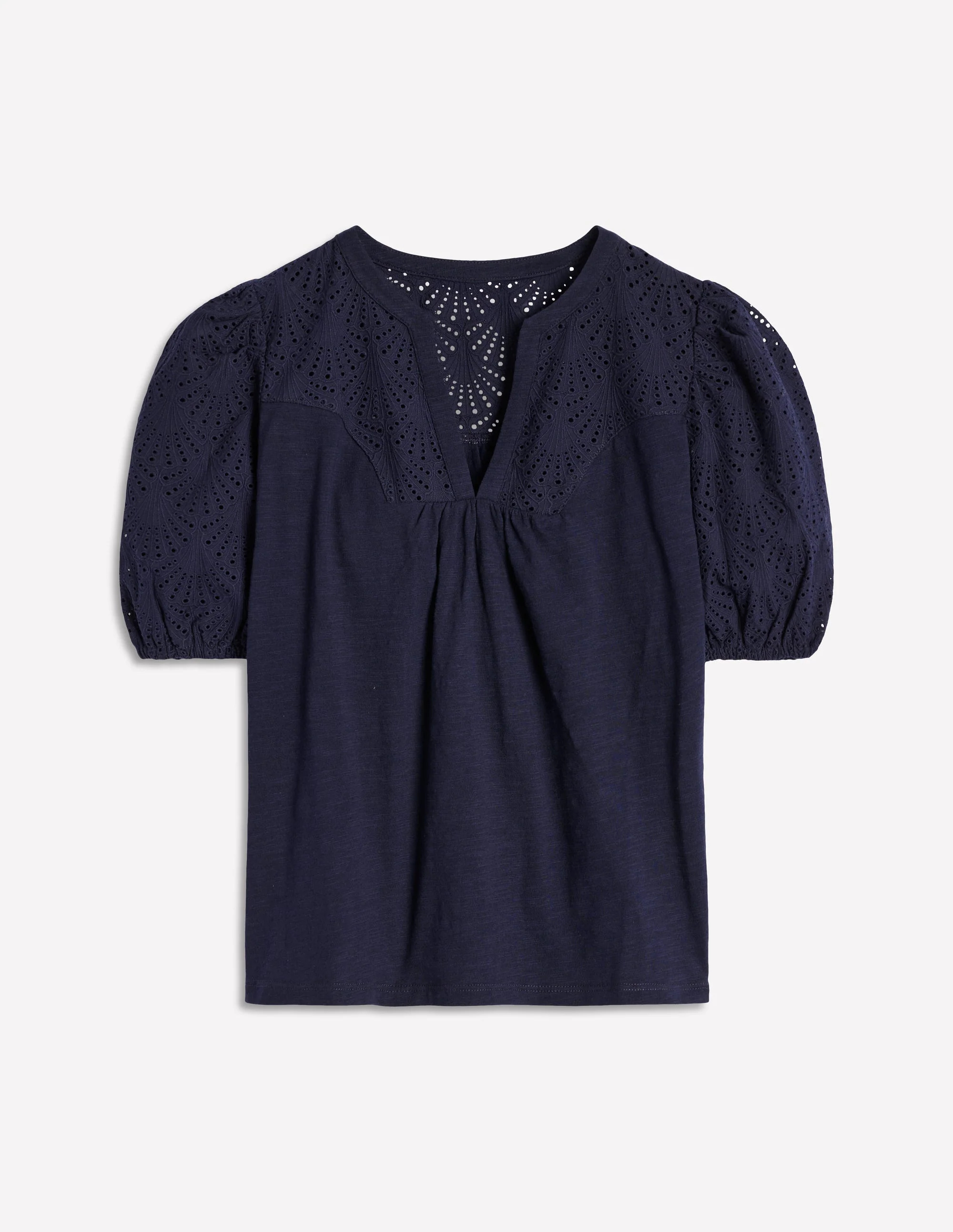 Dolly Broderie Top-Navy - Image 6