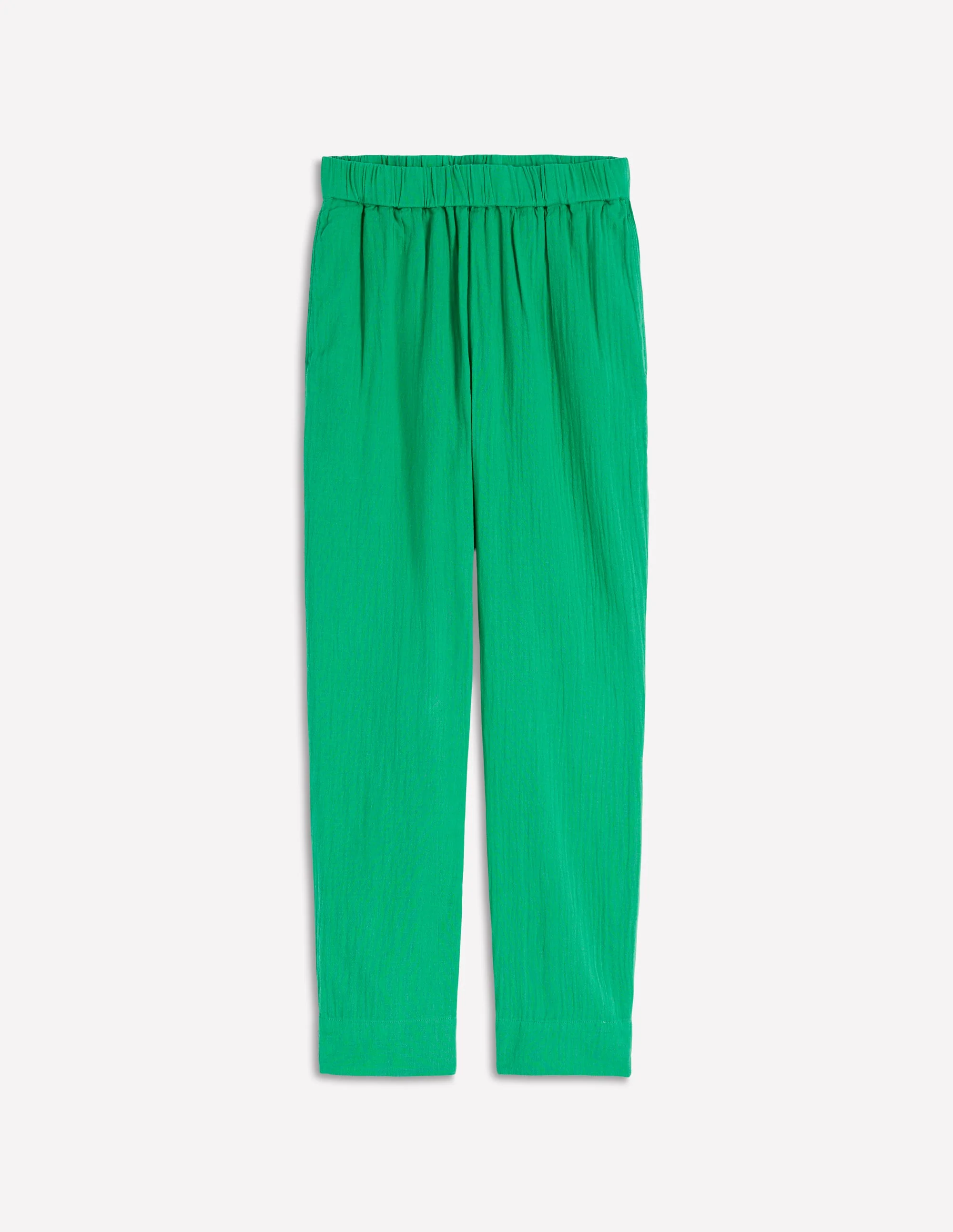 Double Cloth Crop Trousers-Shamrock Green - Image 7