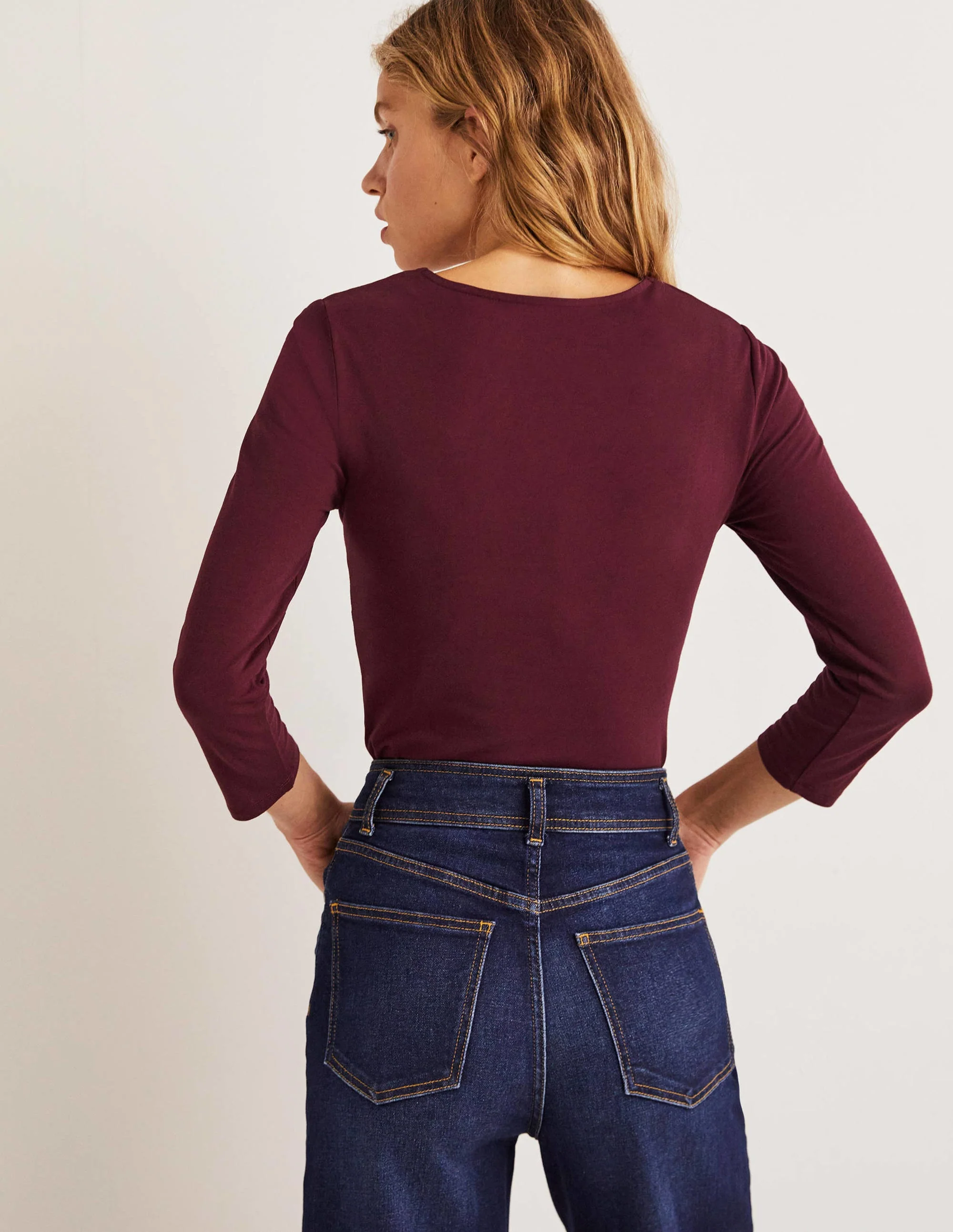 Double Layer Front Top-Mulled Wine Purple - Image 3
