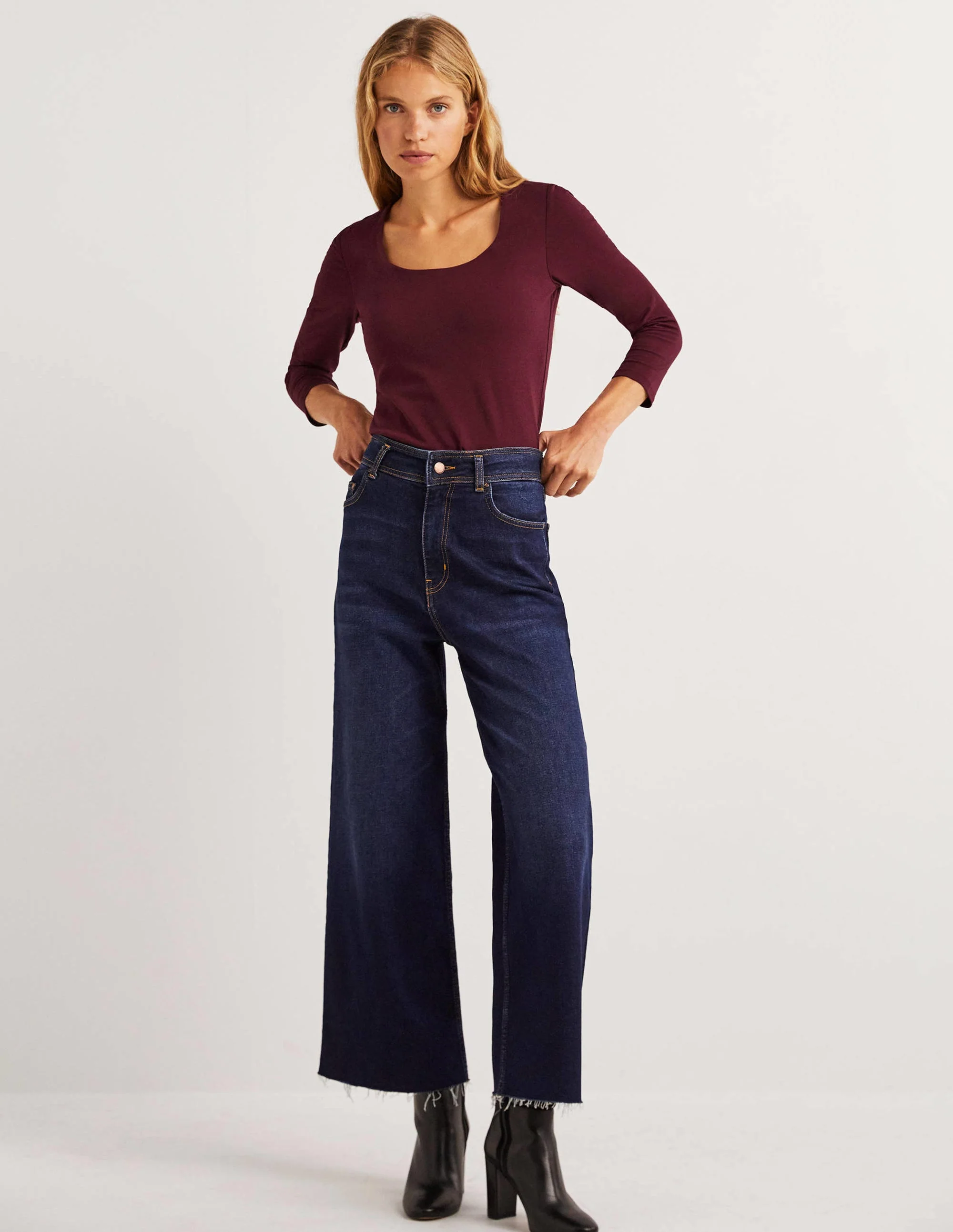 Double Layer Front Top-Mulled Wine Purple - Image 5