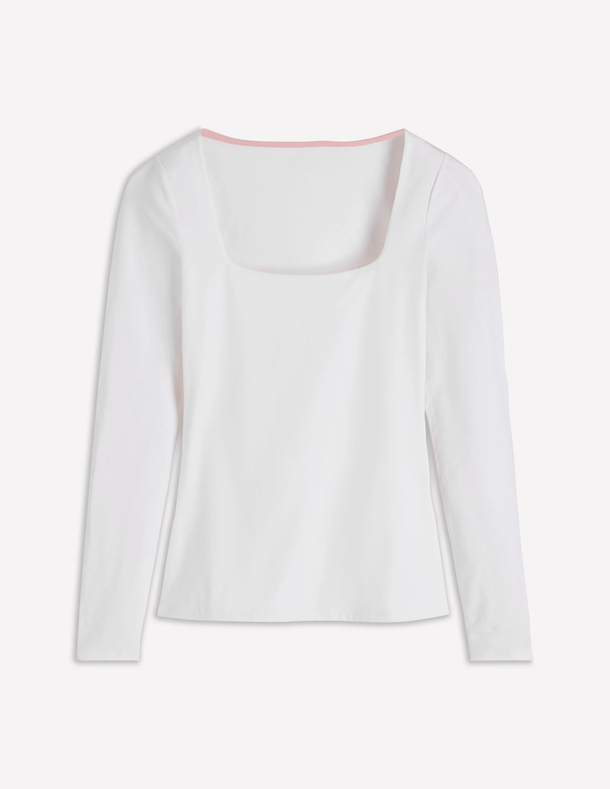 Double Layer Square Neck Top-White - Image 5