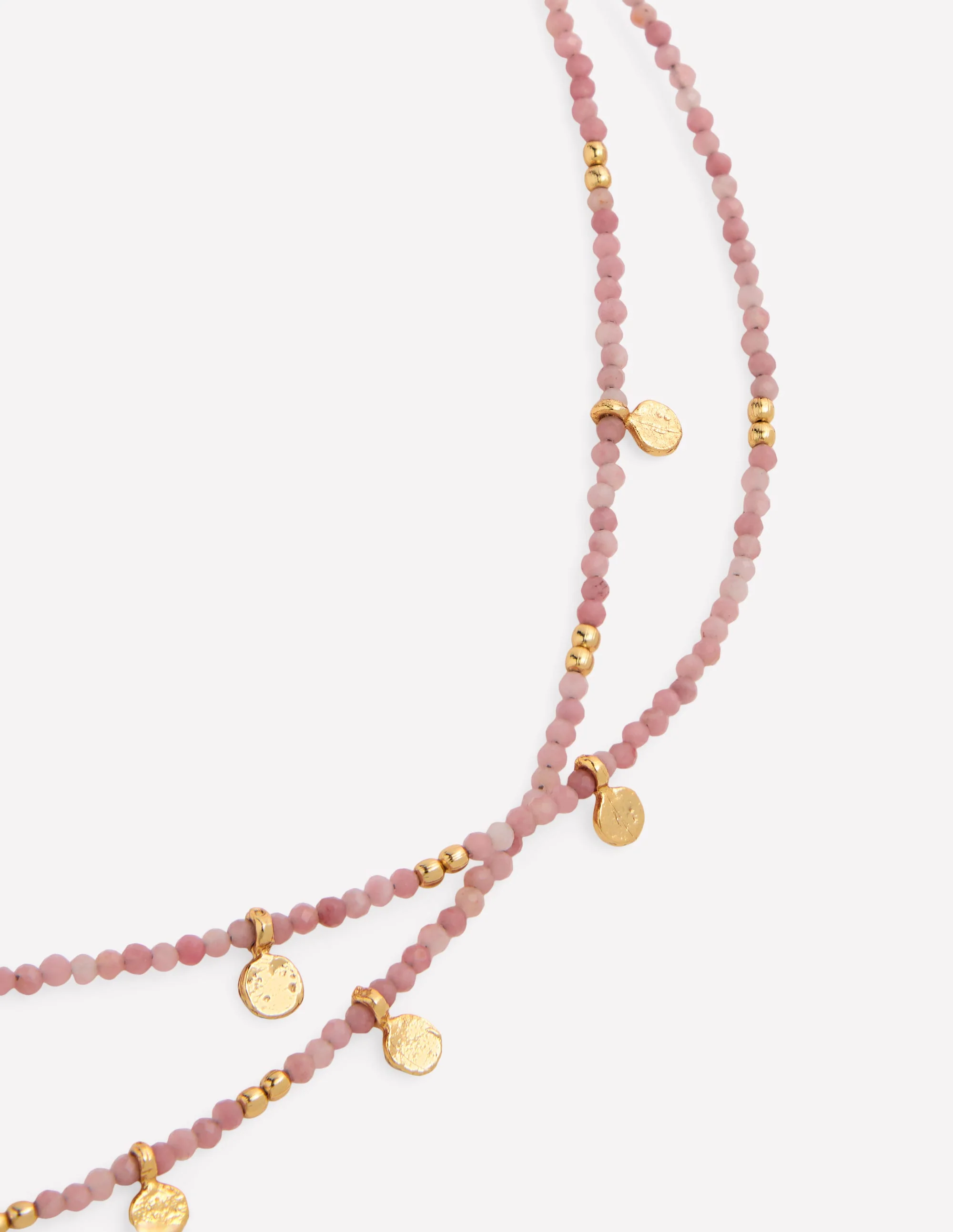 Double Strand Bead Necklace-Pink - Image 4