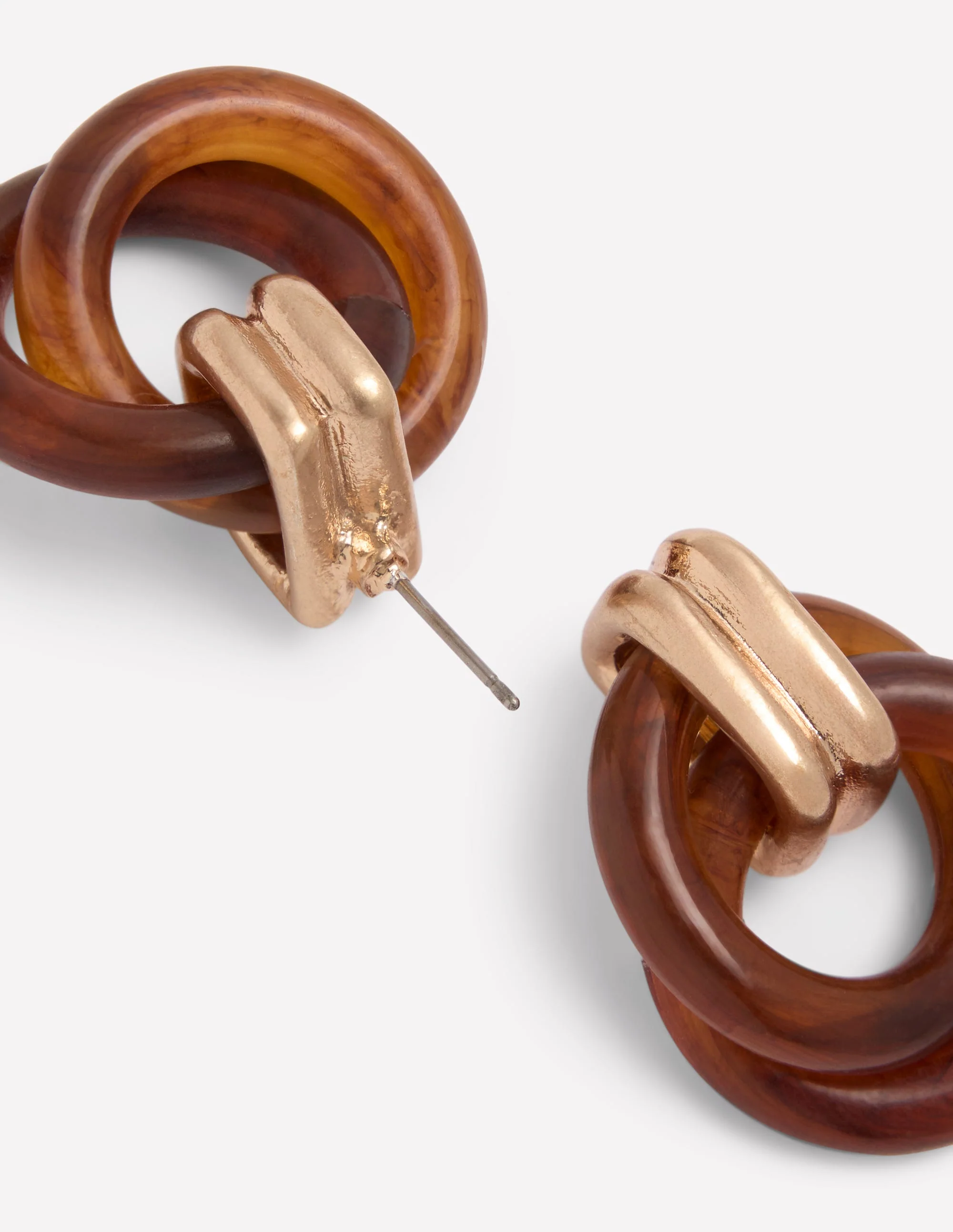 Double Twist Earrings-Brown Tort - Image 3