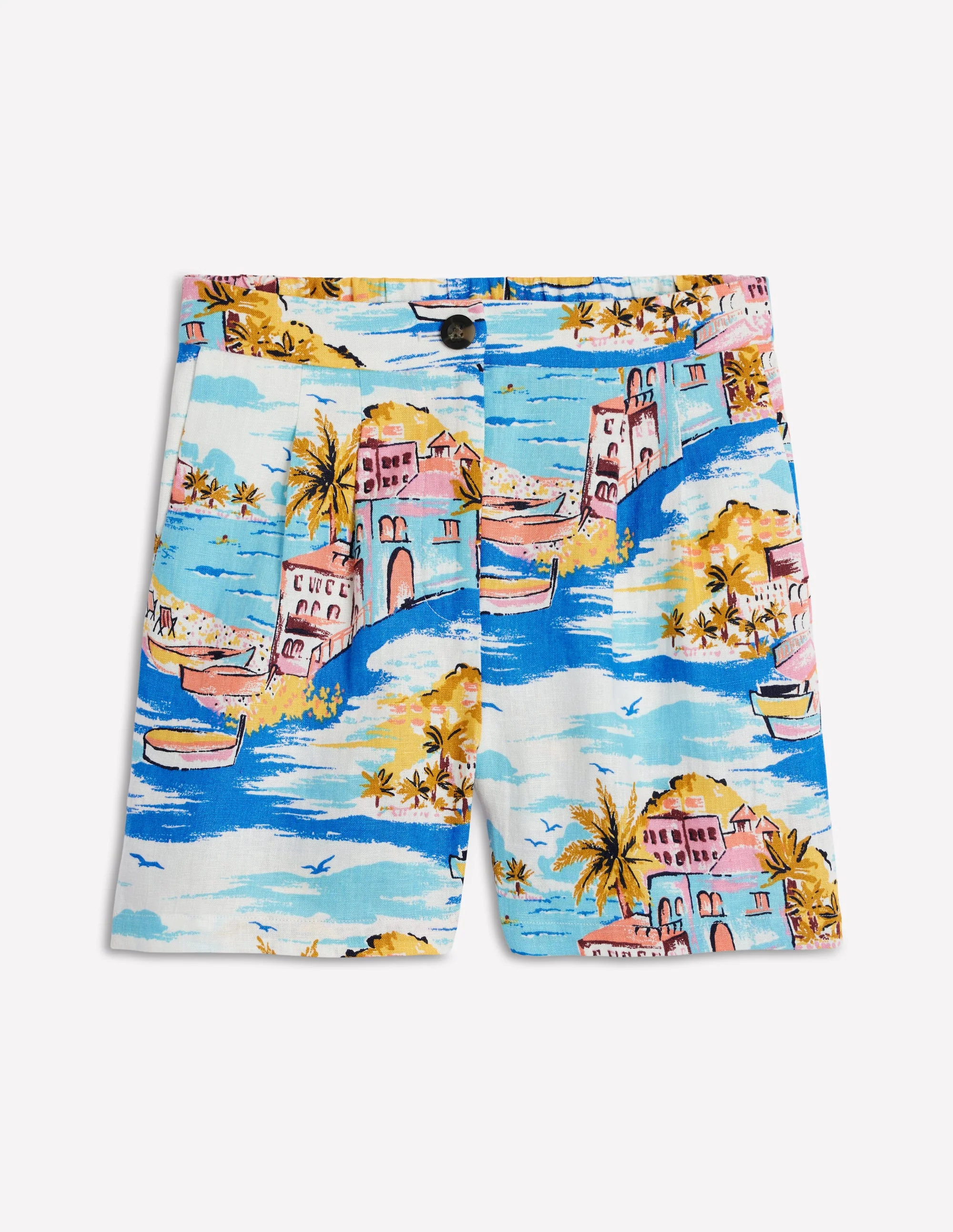 Dulwich Linen Shorts-Multi, Paradise Bay - Image 6