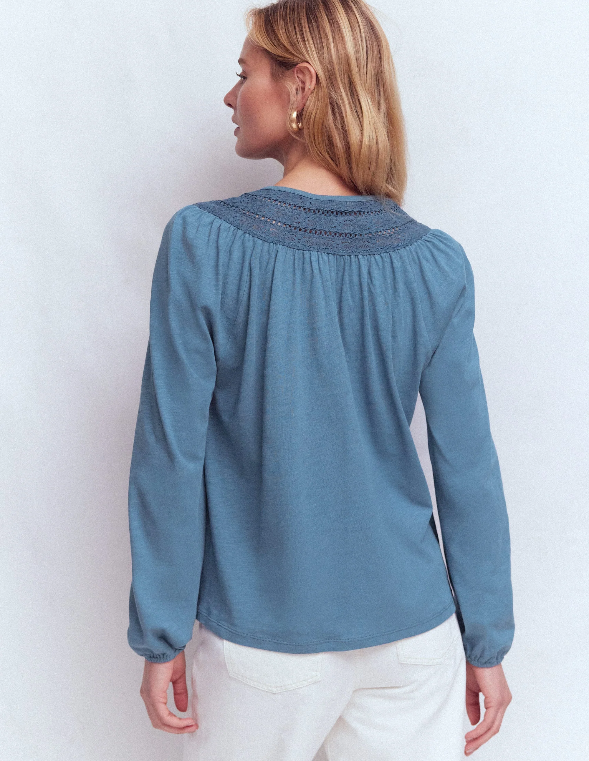 Edi Trim Detail Top-Captains Blue - Image 3