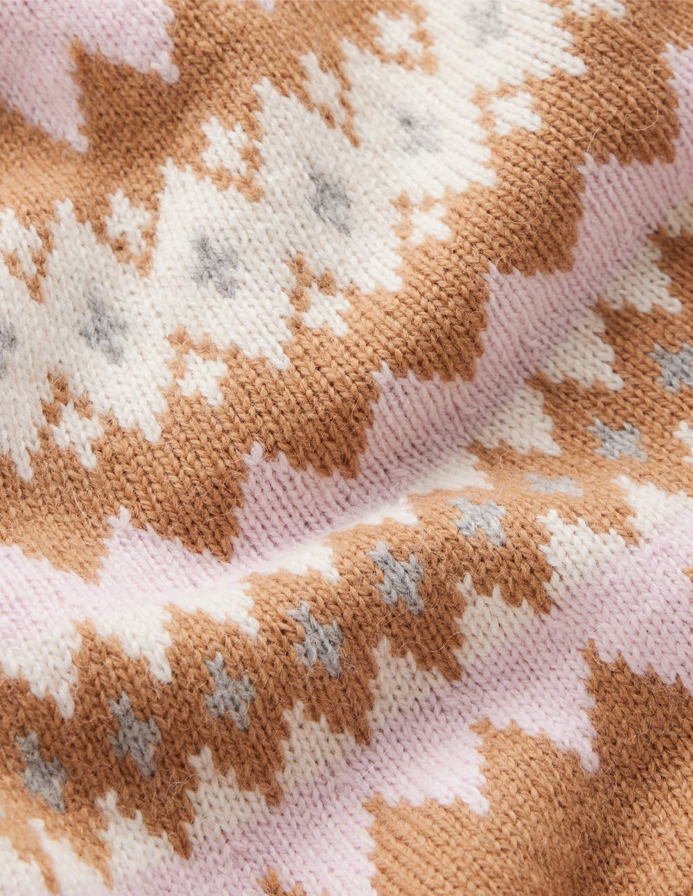Edie Fair Isle Jumper-Camel Melange Fair Isle - Image 8
