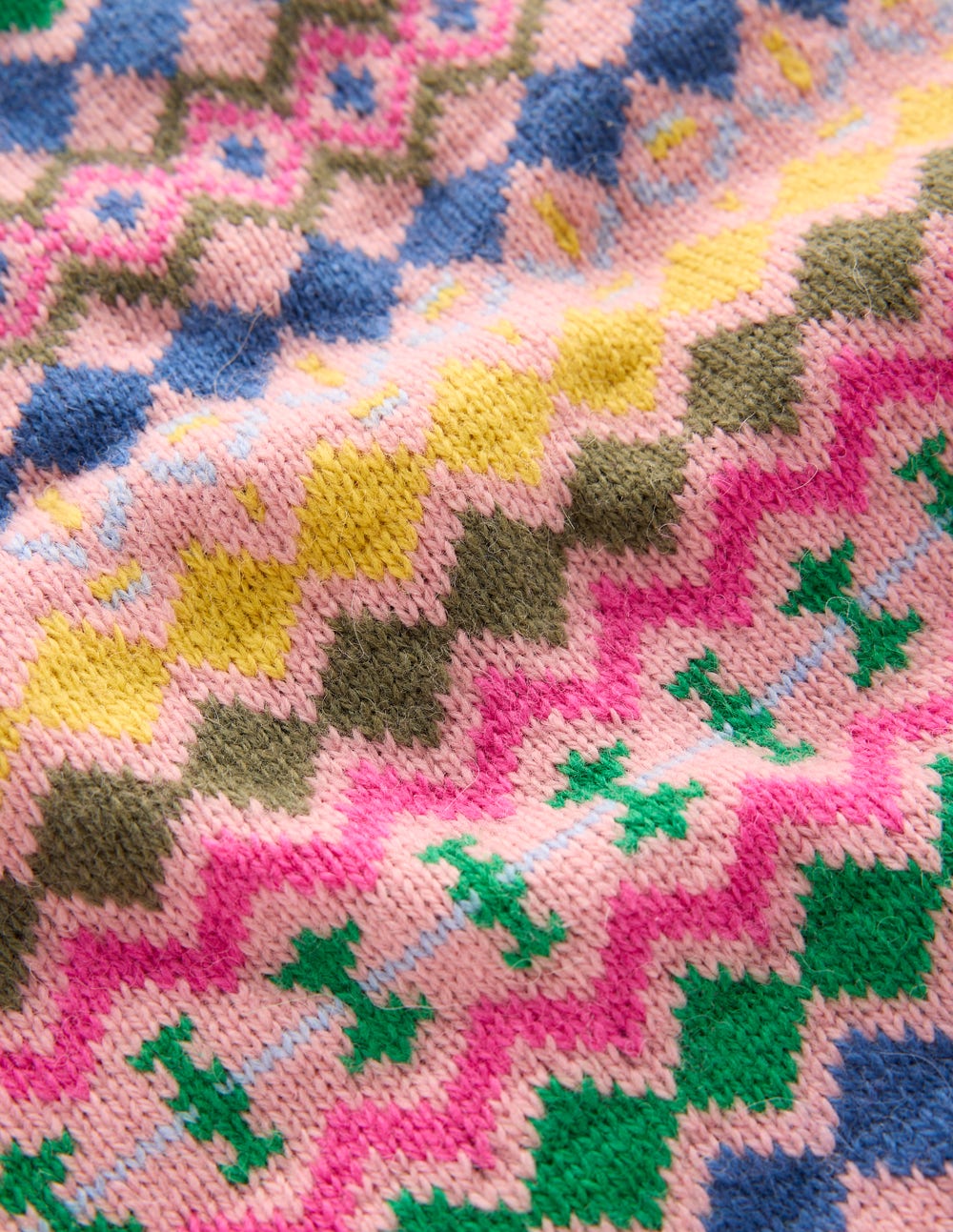 Edie Fair Isle Jumper-Pink, Geo Fair Isle - Image 7