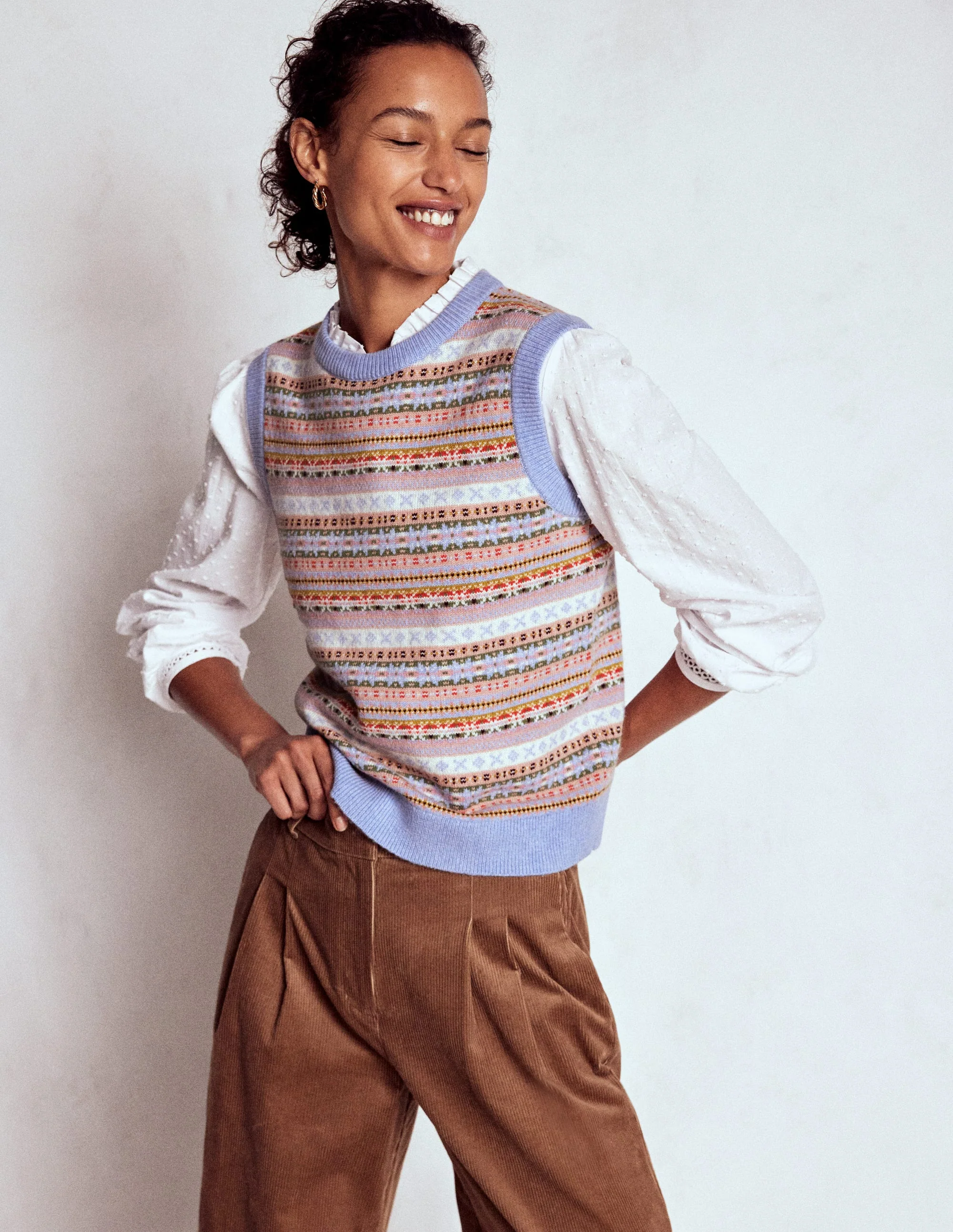 Edie Fair Isle Tank-Heritage Fair Isle