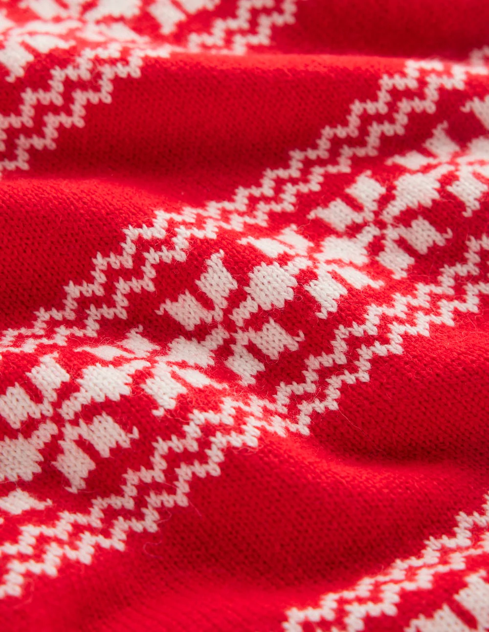 Edie Fair Isle Tank-Poppy Red, Warm Ivory - Image 8