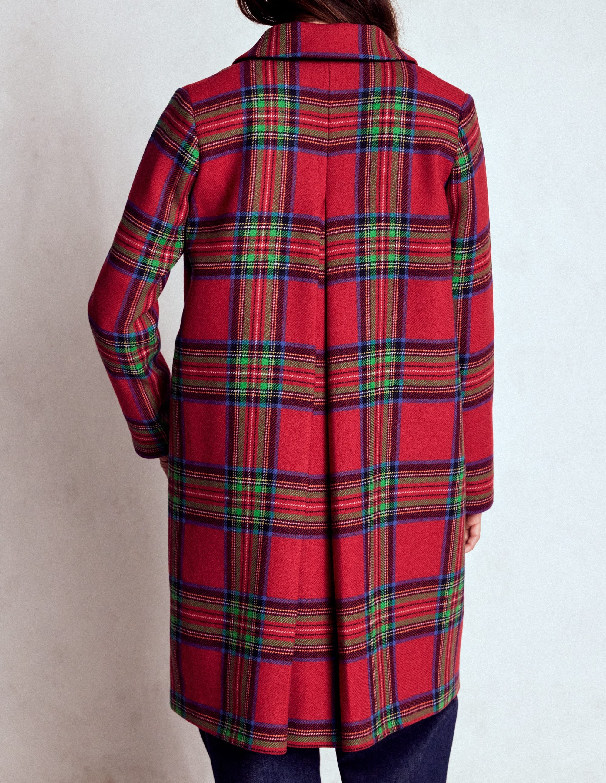 Edinburgh Swing Coat-Red, Blue and Green Check - Image 3