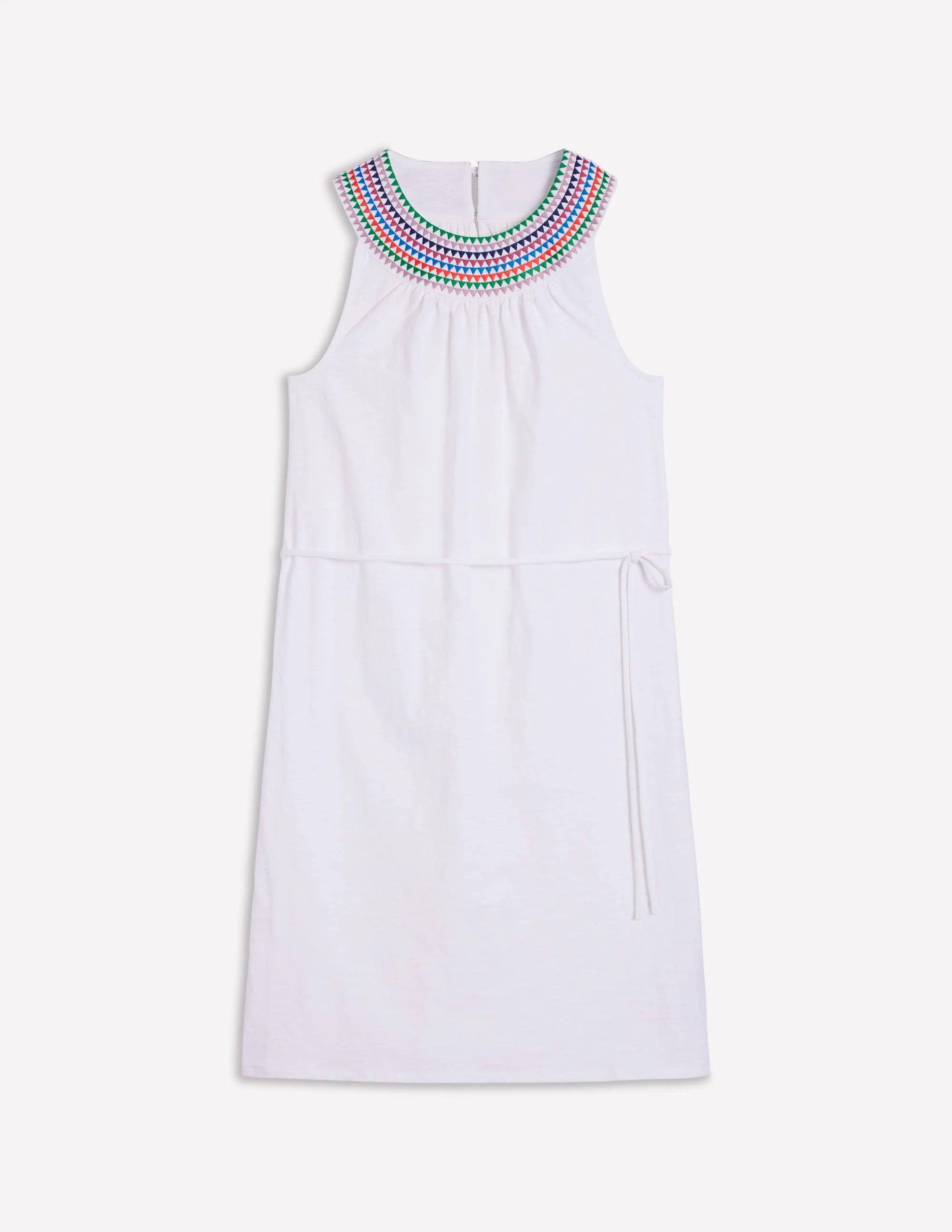 Eleni Embroidered Short Dress-White - Image 5
