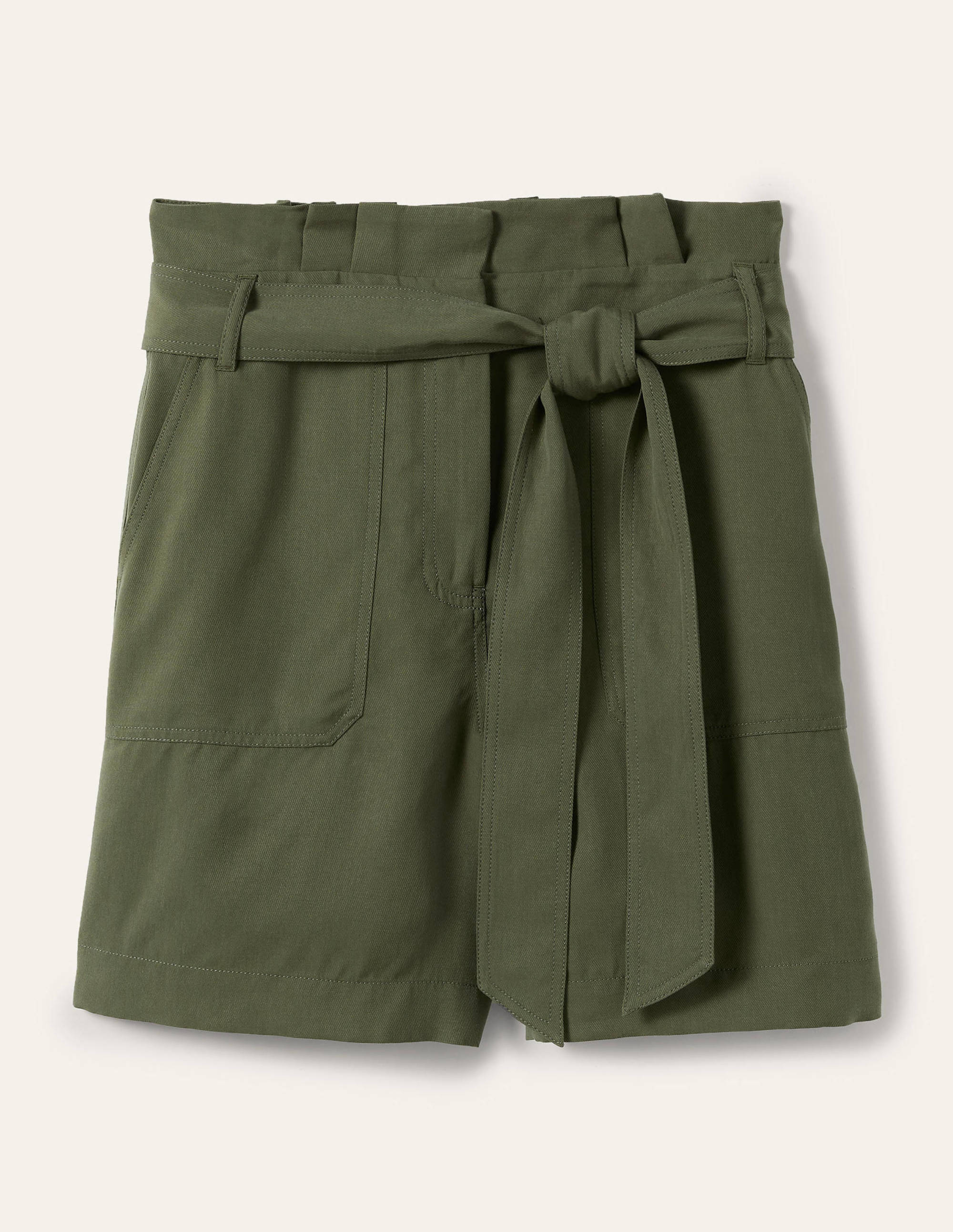 Elgin Paperbag Shorts-Khaki - Image 6