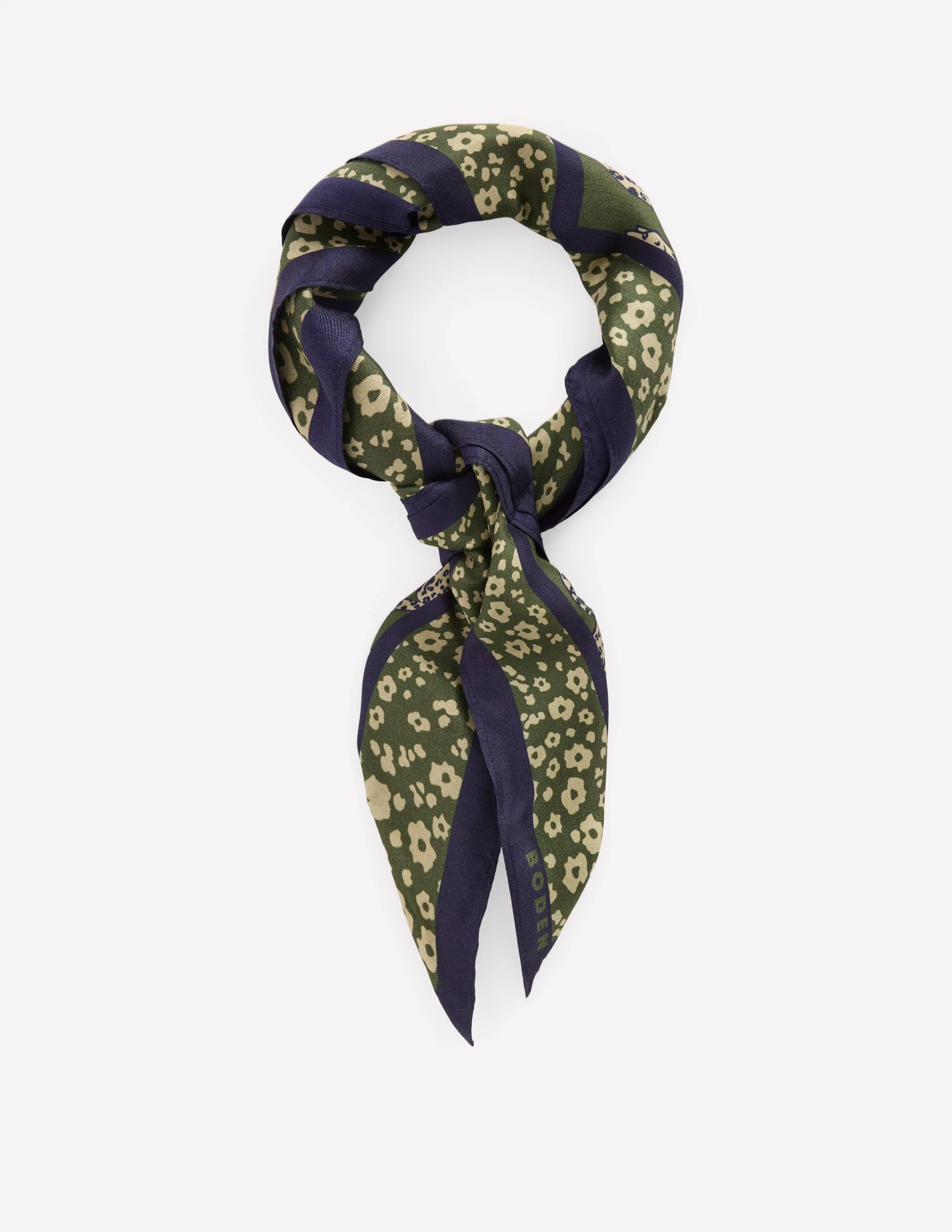Elisabeth Silk Square Scarf-Leaping Leopard