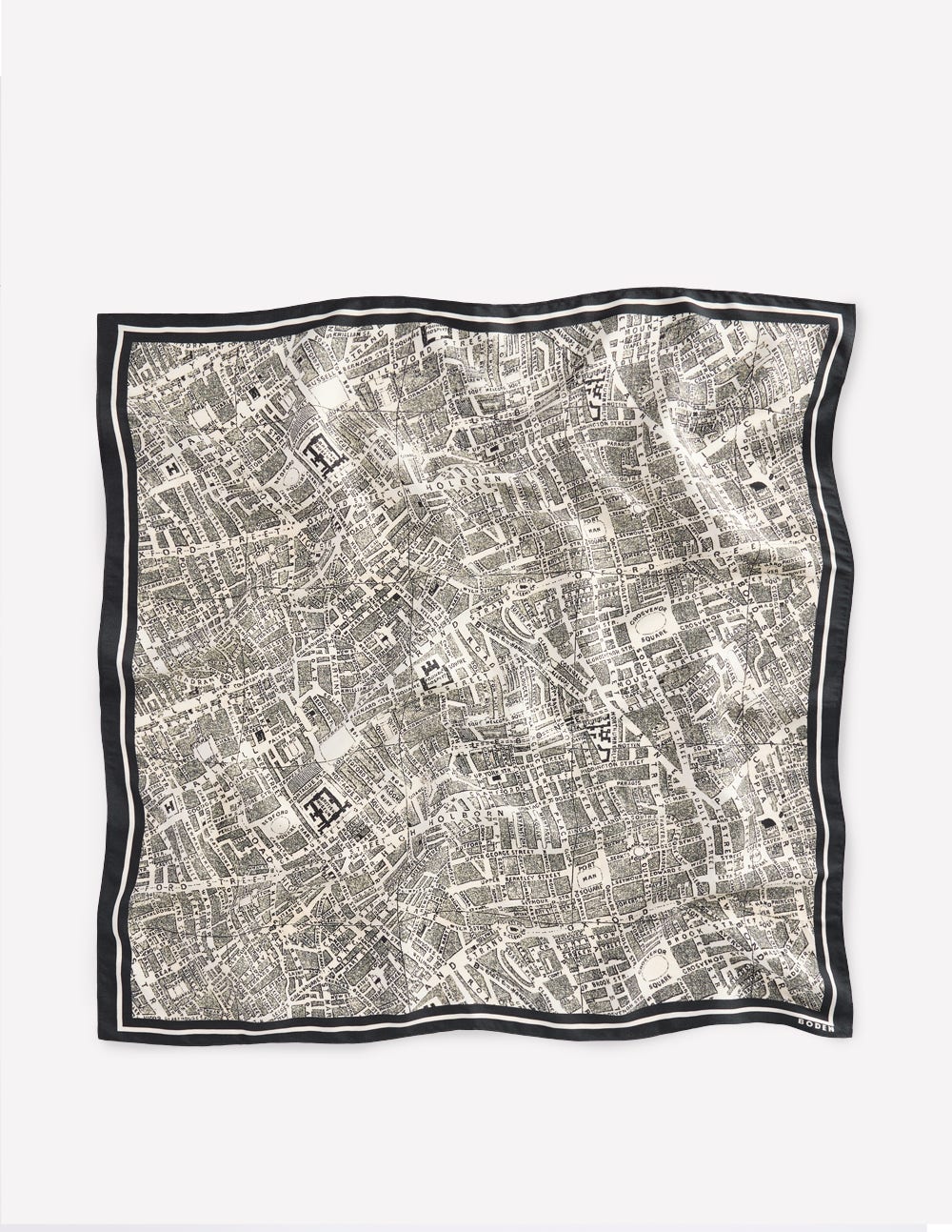 Elisabeth Silk Square Scarf-Map Of London - Image 4