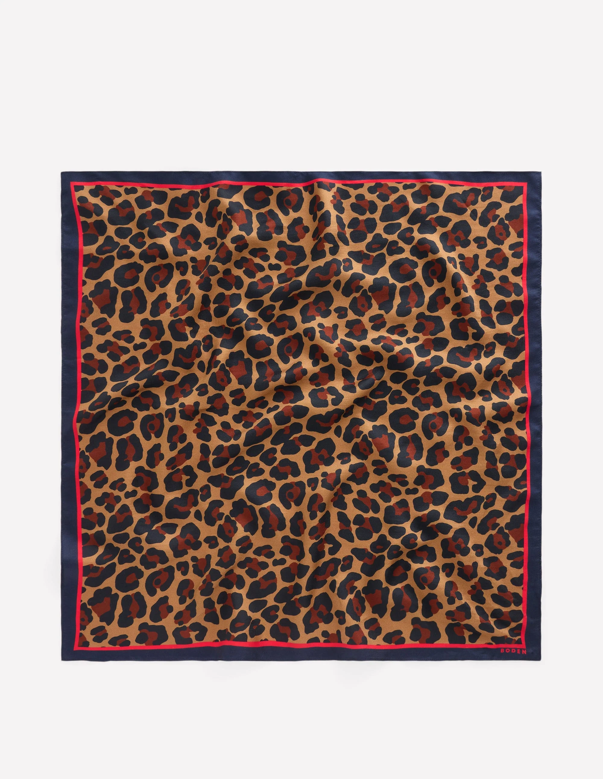 Elisabeth Silk Square Scarf-Multi, Cheetah Pop - Image 4