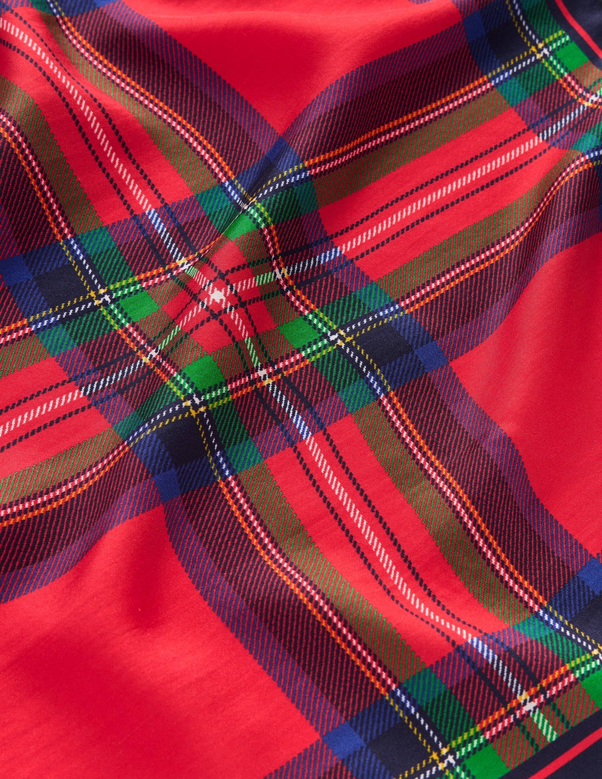 Elisabeth Silk Square Scarf-Tartan - Image 4