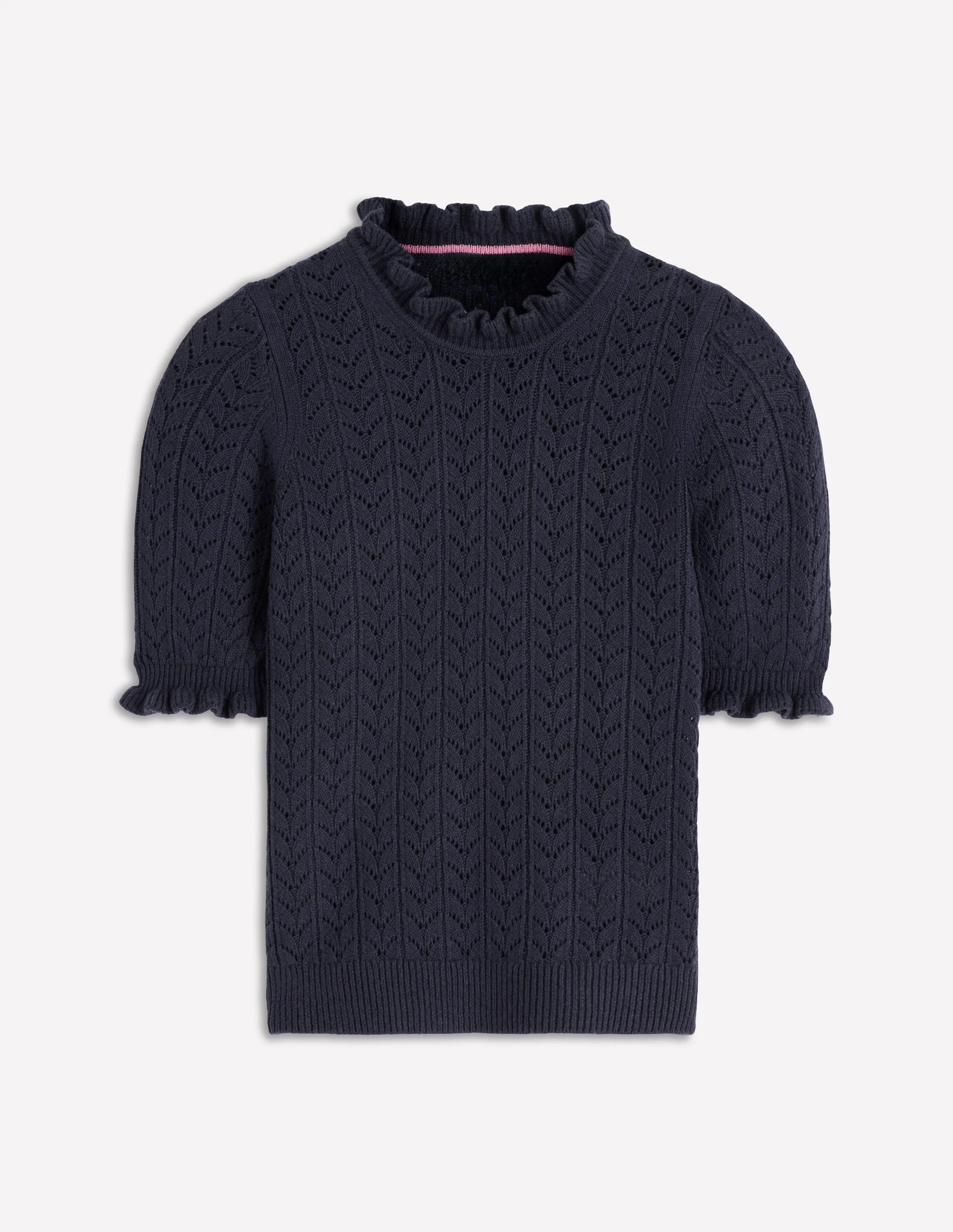 Eloise Frill T-Shirt-Navy - Image 5