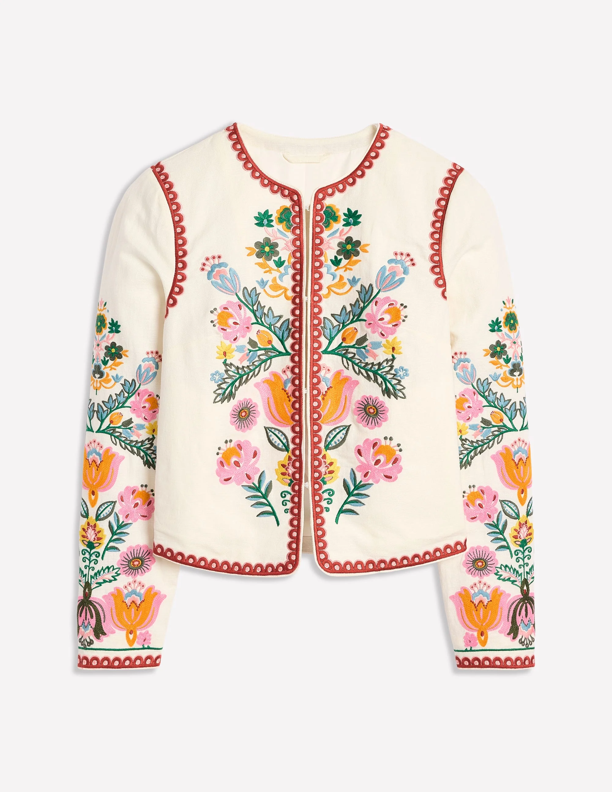 Embroidered Item Jacket-Ivory, Tulip Fusion - Image 8
