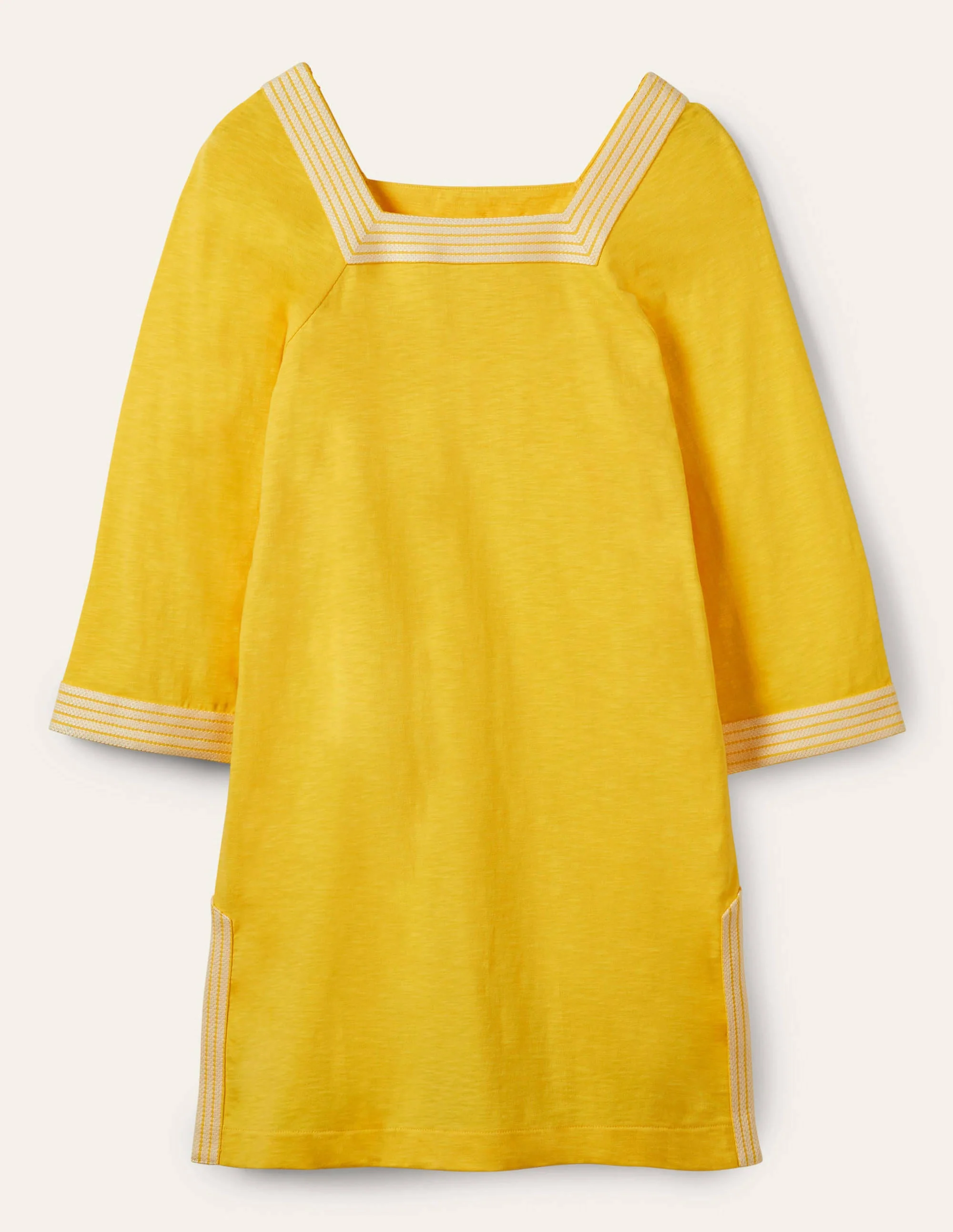 Embroidered Jersey Tunic-Lemon Zest - Image 5