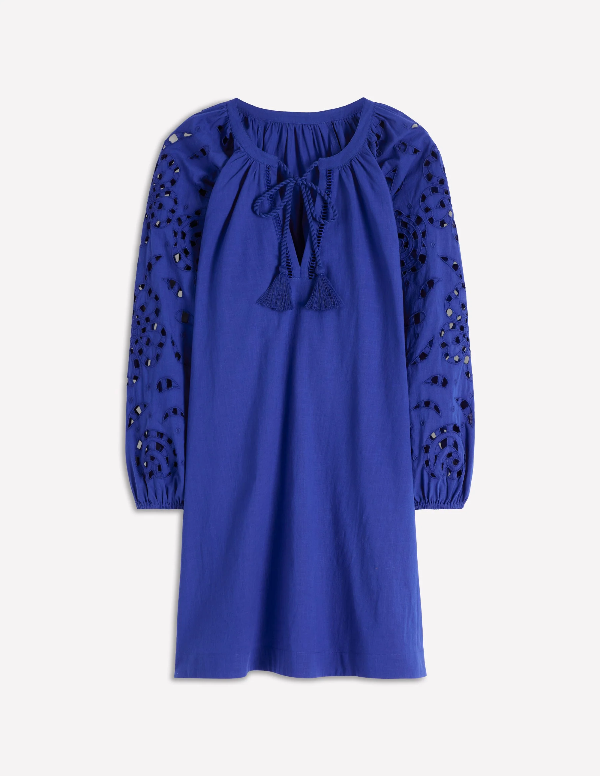 Embroidered Sleeve Kaftan-Blue Embroiderie - Image 5