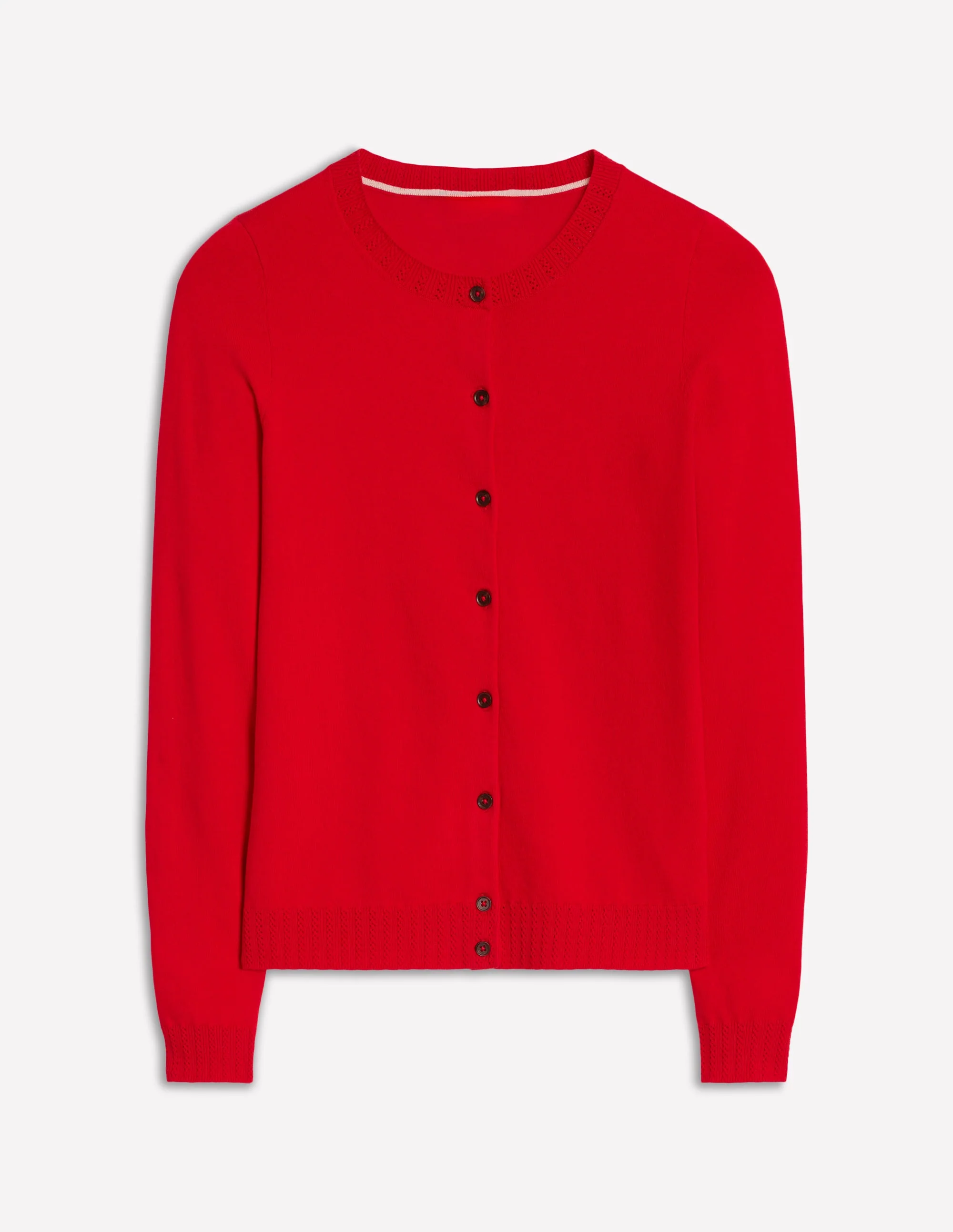 Emilia Cotton Crew Cardigan-Poppy Red - Image 6