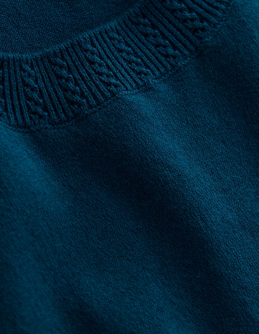 Emilia Cotton Crew Jumper-Harbour Blue - Image 6