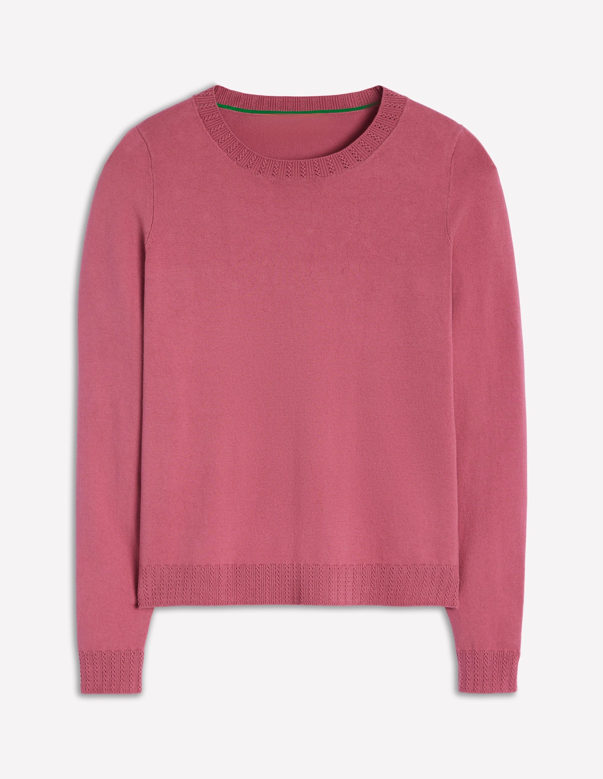 Emilia Cotton Crew Jumper-Pink Heather - Image 7