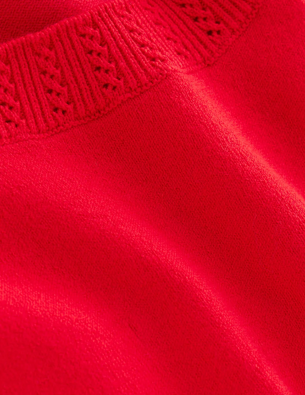 Emilia Cotton Crew Jumper-Poppy Red - Image 8