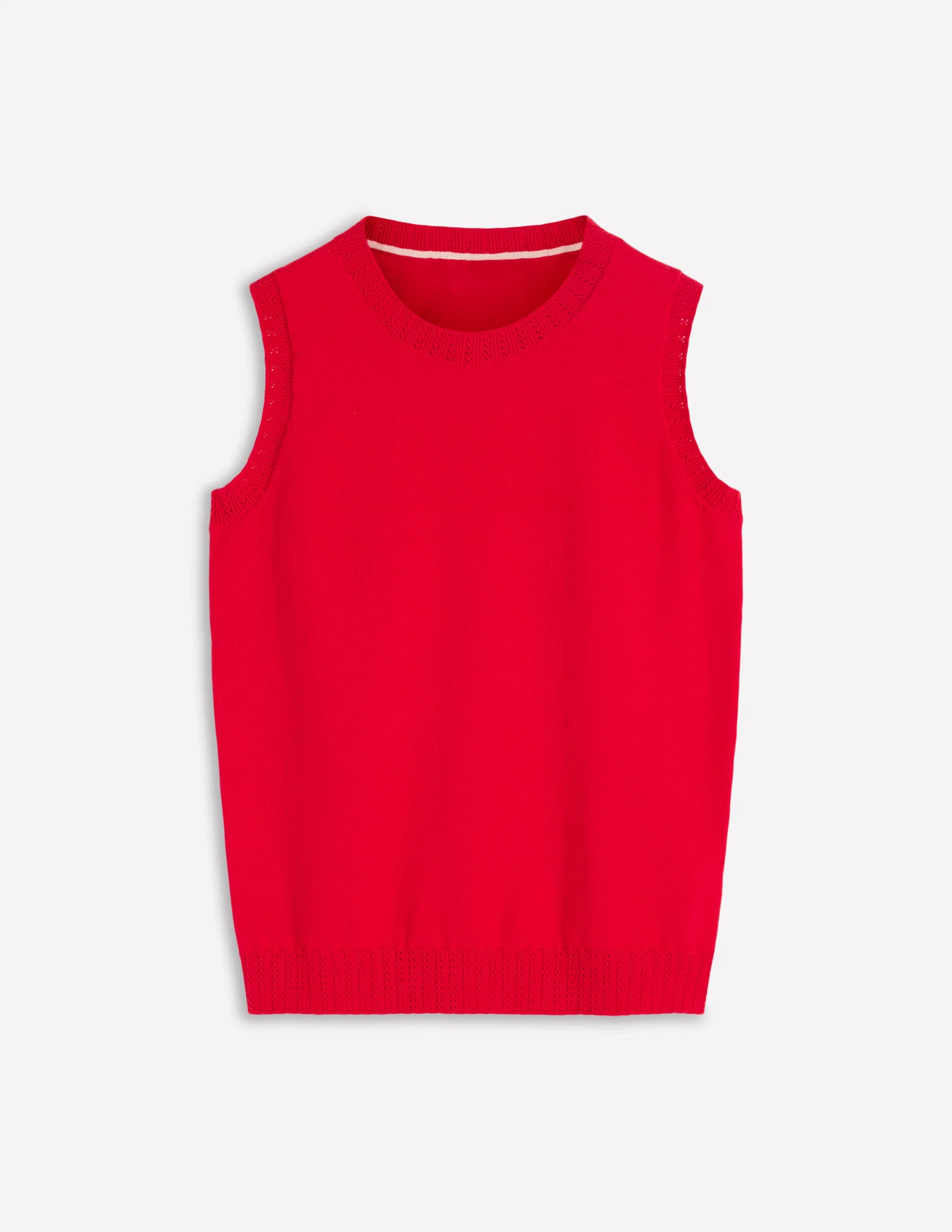 Emilia Cotton Crew Neck Tank-Merida Red - Image 5