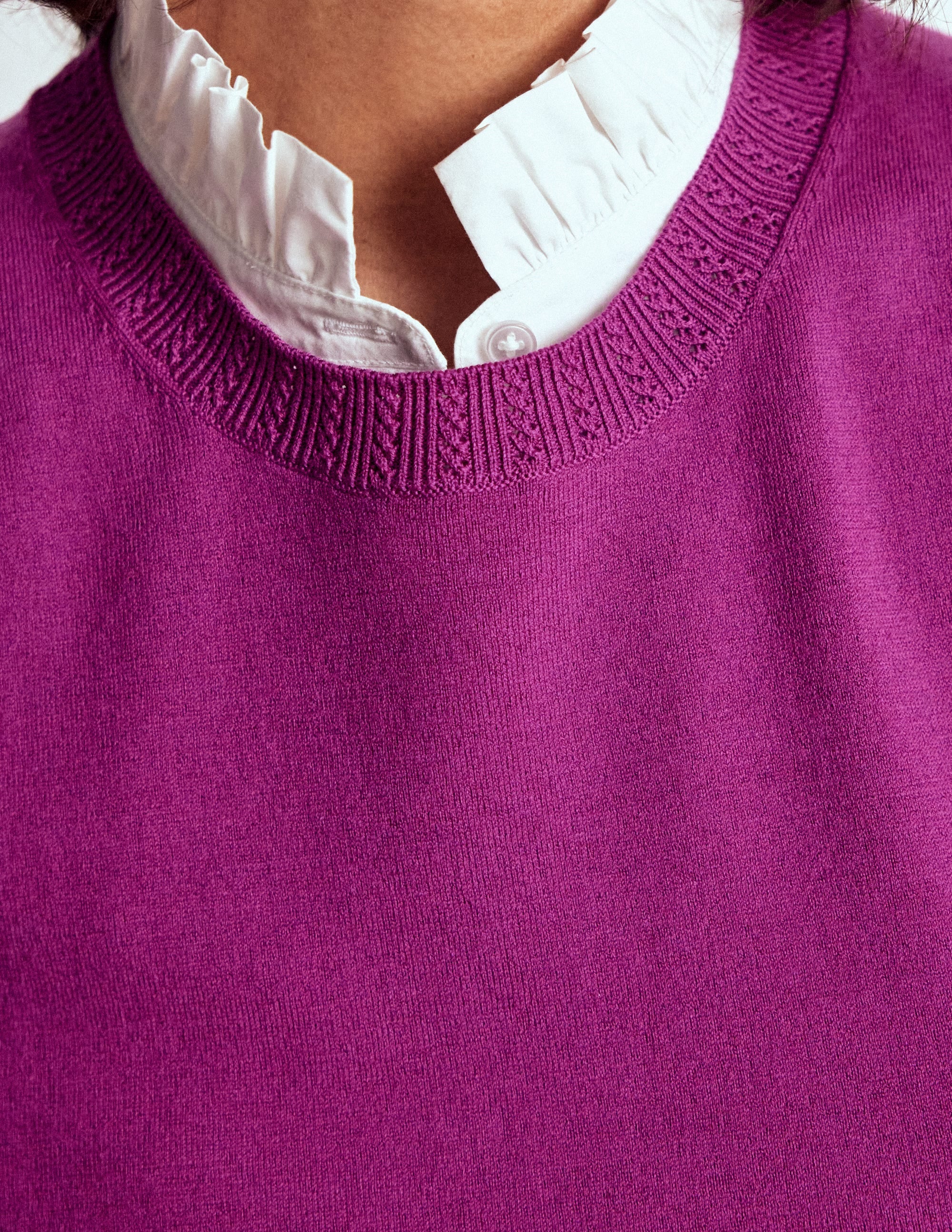 Emilia Cotton Crew Neck Tank-Regal Purple - Image 2