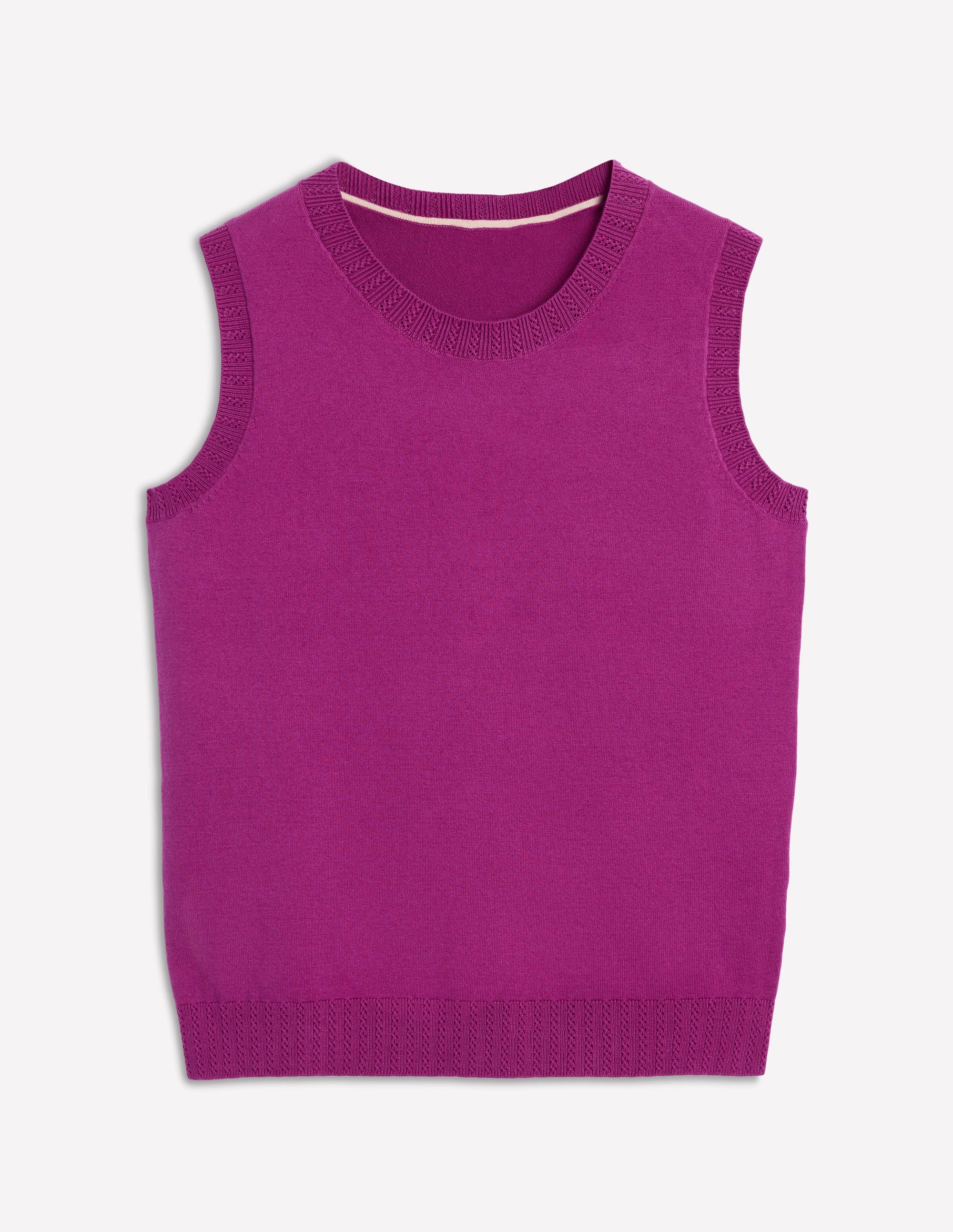 Emilia Cotton Crew Neck Tank-Regal Purple - Image 5