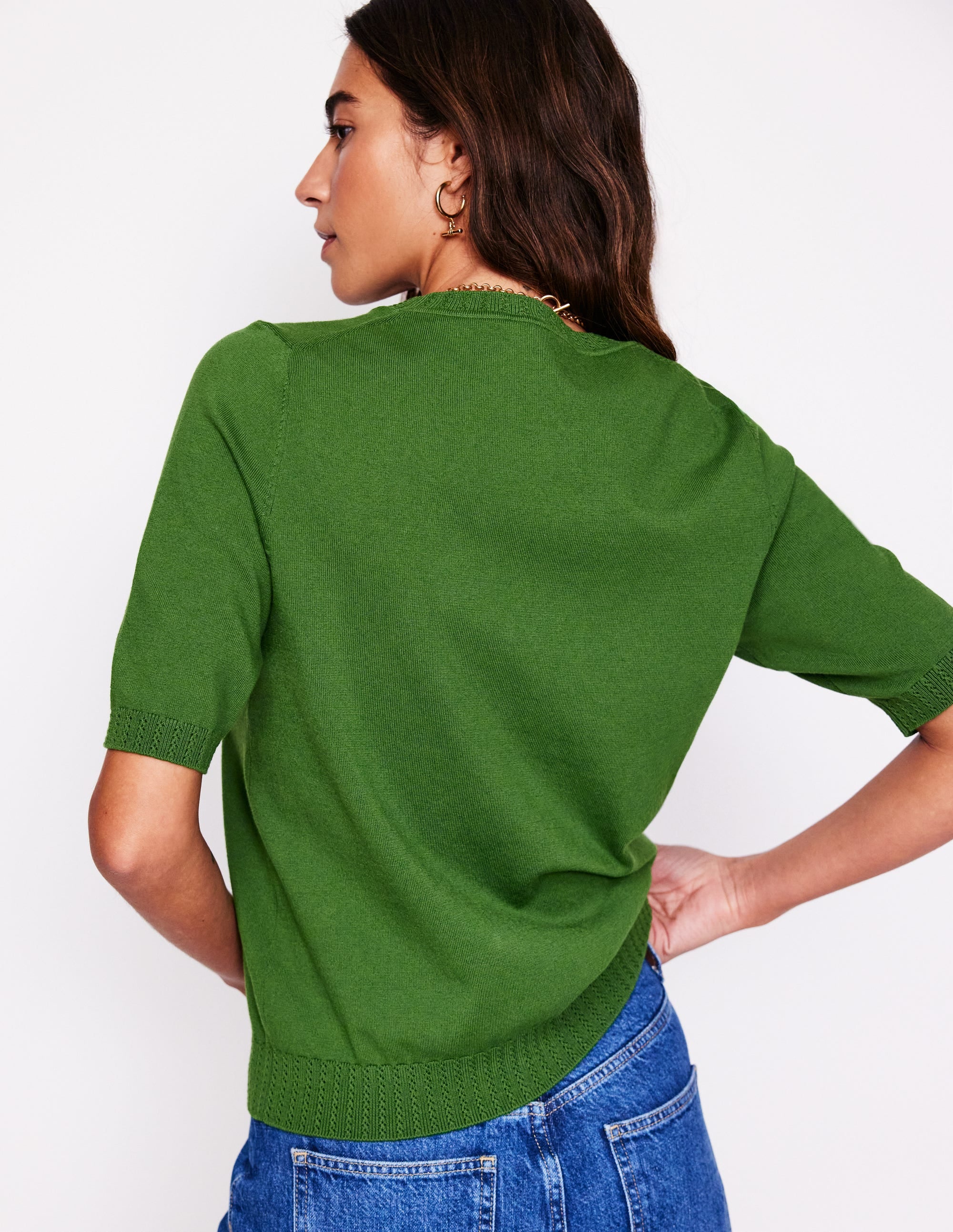 Emilia Cotton Crew T-shirt-Promenade Green - Image 4