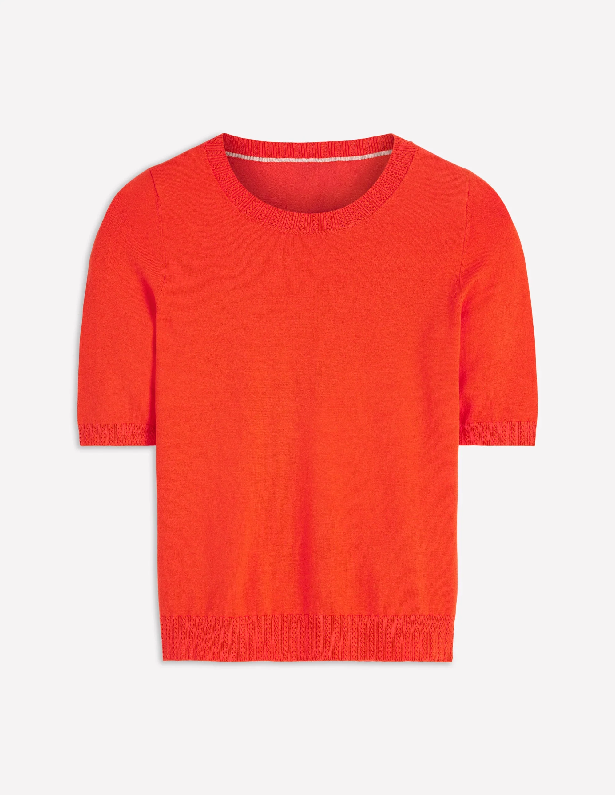 Emilia Cotton Crew T-shirt-Sunset Orange - Image 5