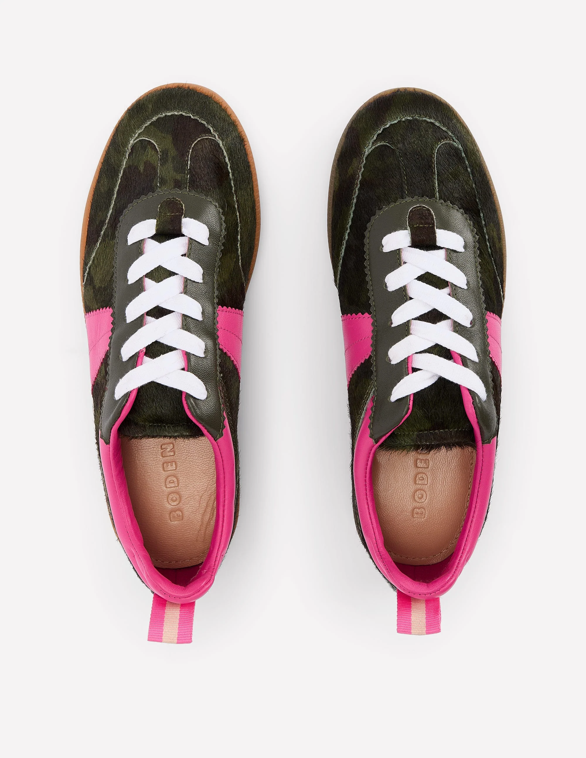 Erin Retro Tennis Trainers-Camo/Pink Peony - Image 5