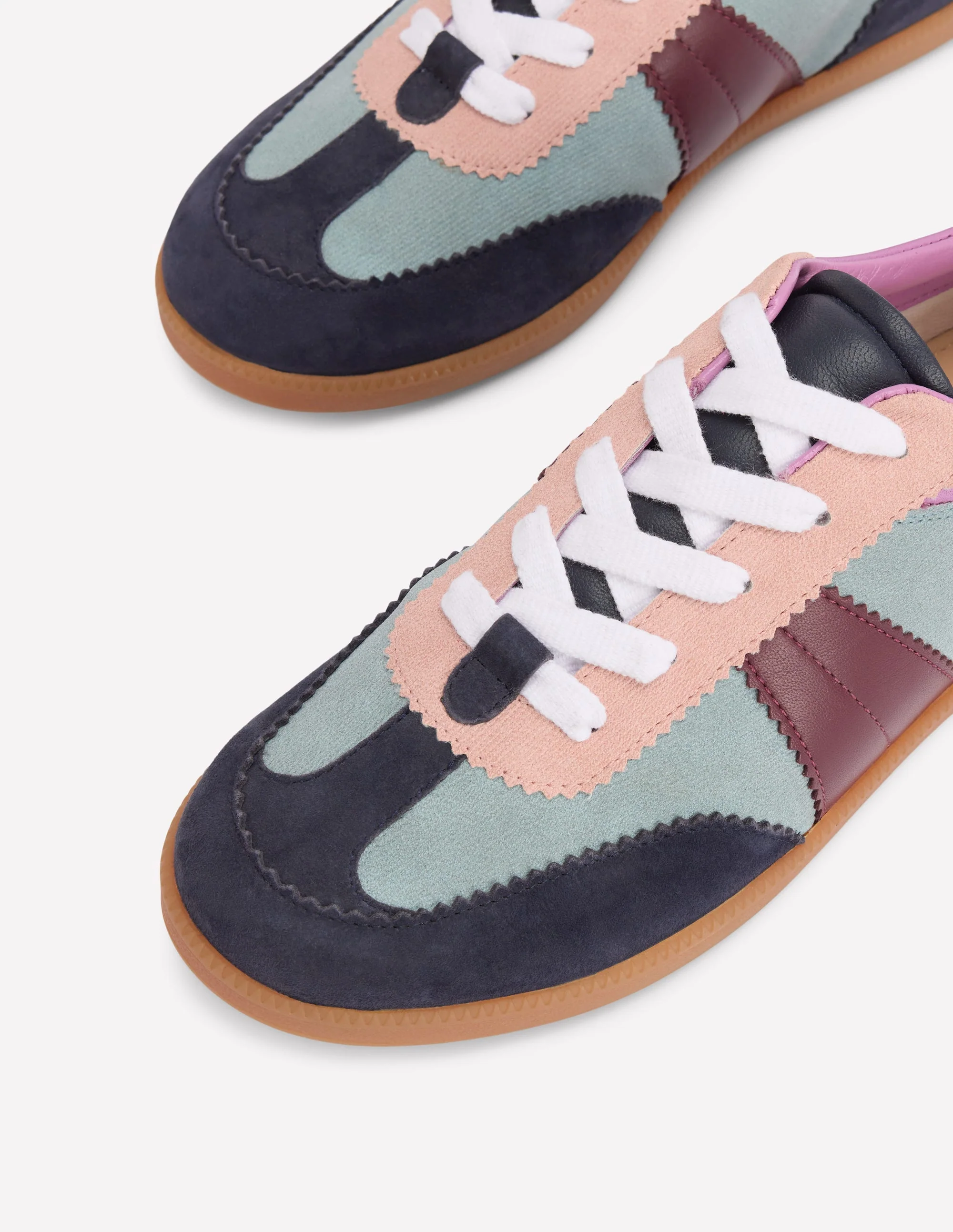 Erin Retro Tennis Trainers-Cord Colourblock - Image 4