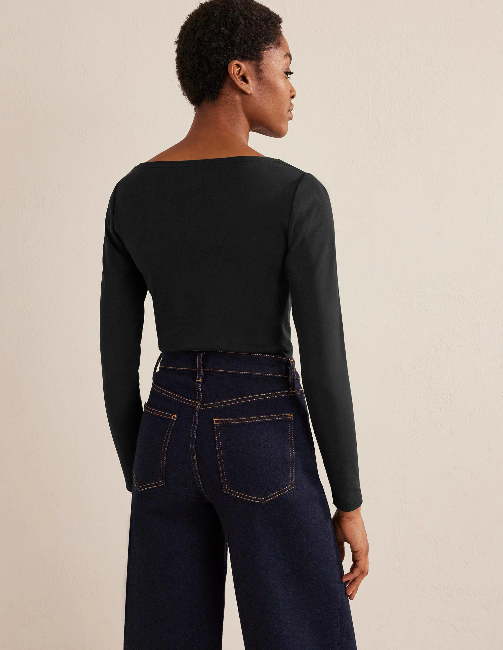 Essential Boatneck Top-Black - Image 3