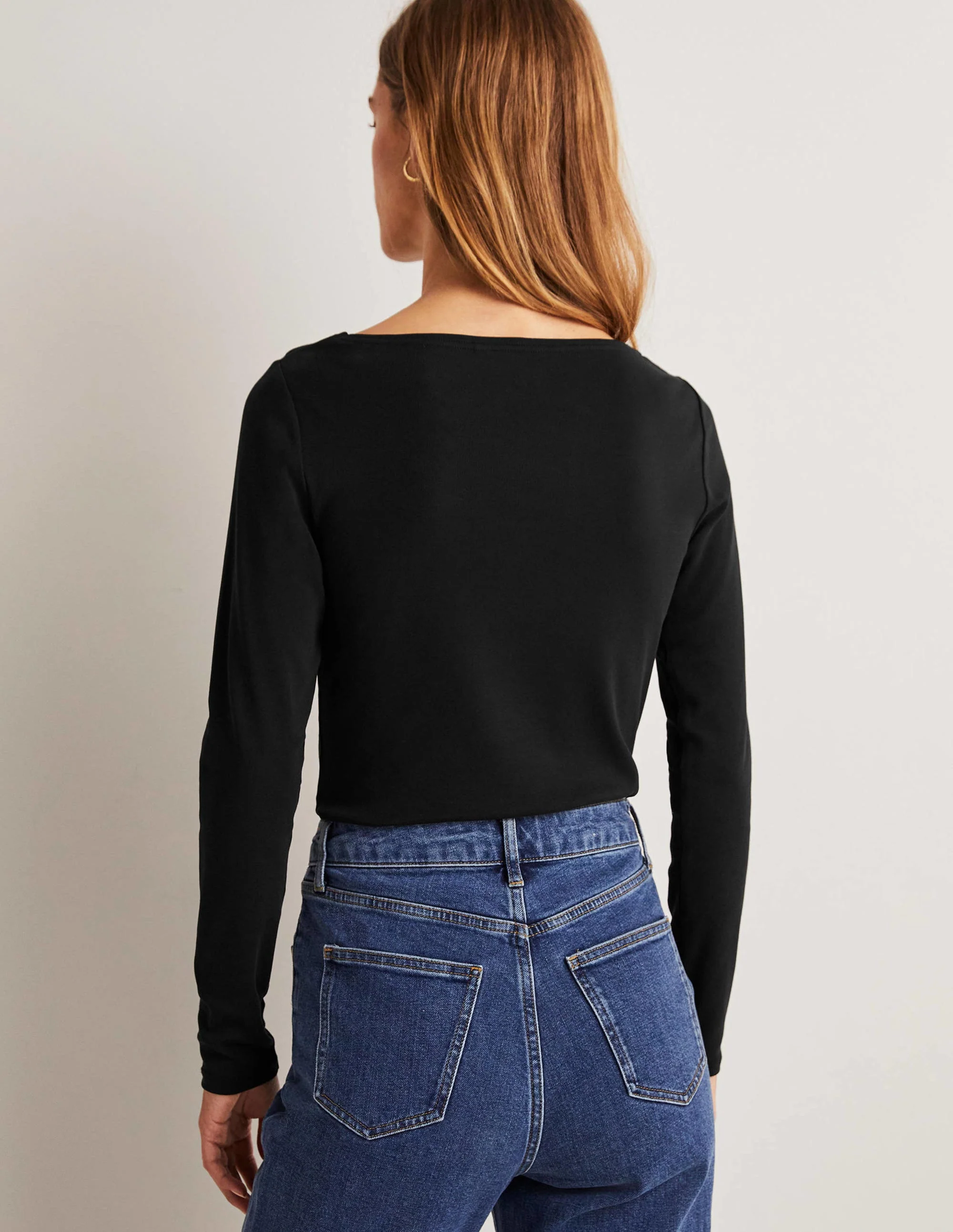 Essential Boatneck Top-Black - Image 6