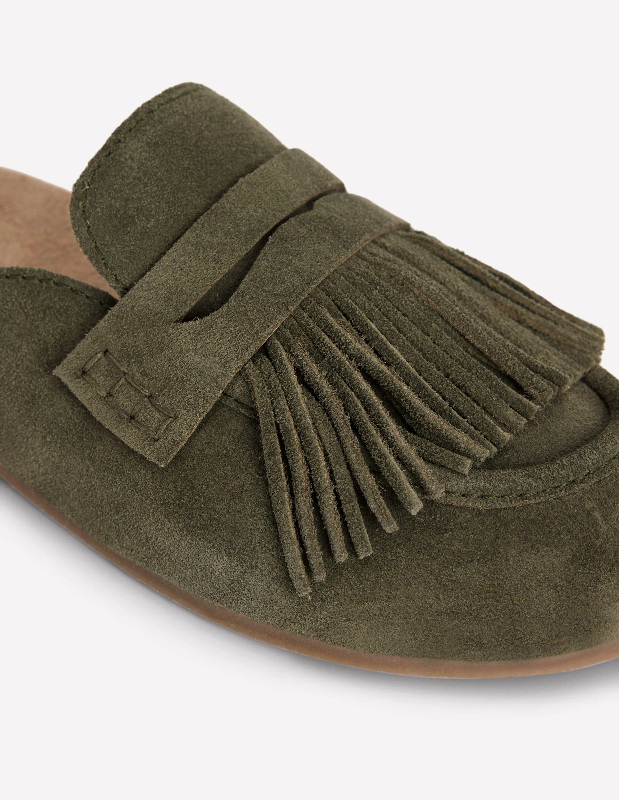 Etta Ghillie Mule Clogs-Deep Olive - Image 5